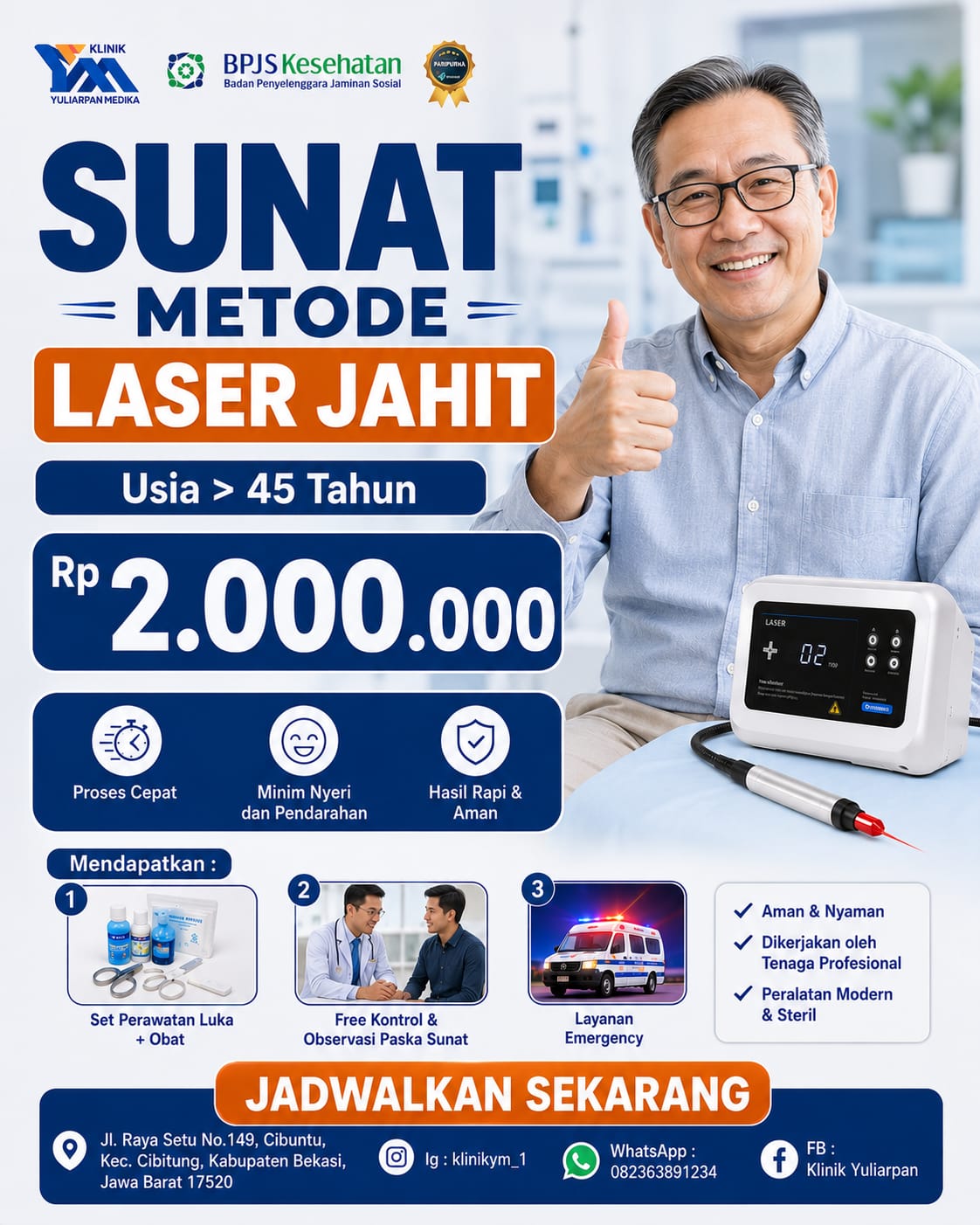 Sunat Metode Laser Jahit Untuk usia > 45 Tahun
