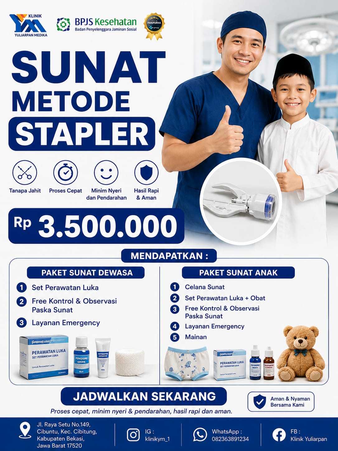 Sunat Metode Stapler Untuk Anak & Dewasa