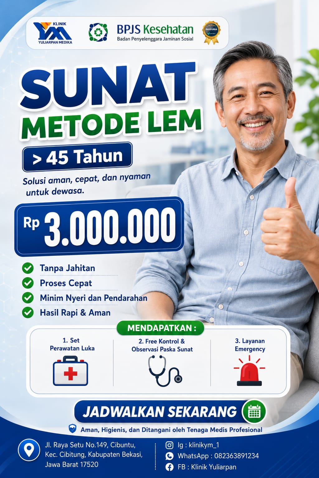 Sunat Metode Lem Untuk usia 45 tahun keatas