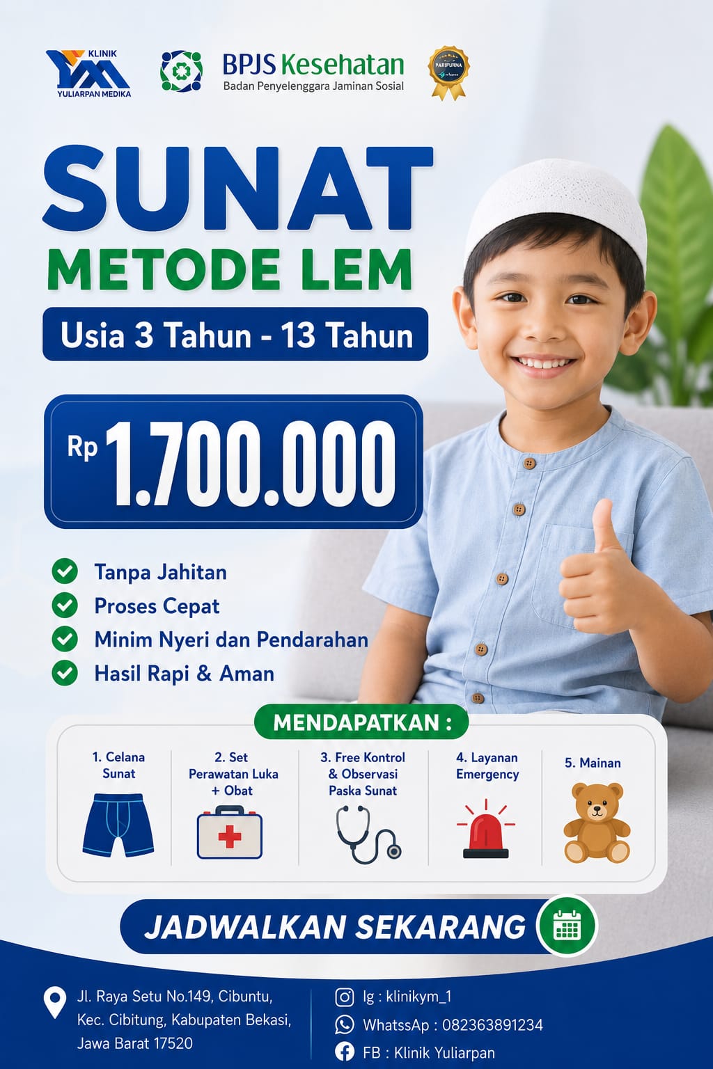Sunat Metode Lem Untuk Usia 3 Tahun - 13 Tahun