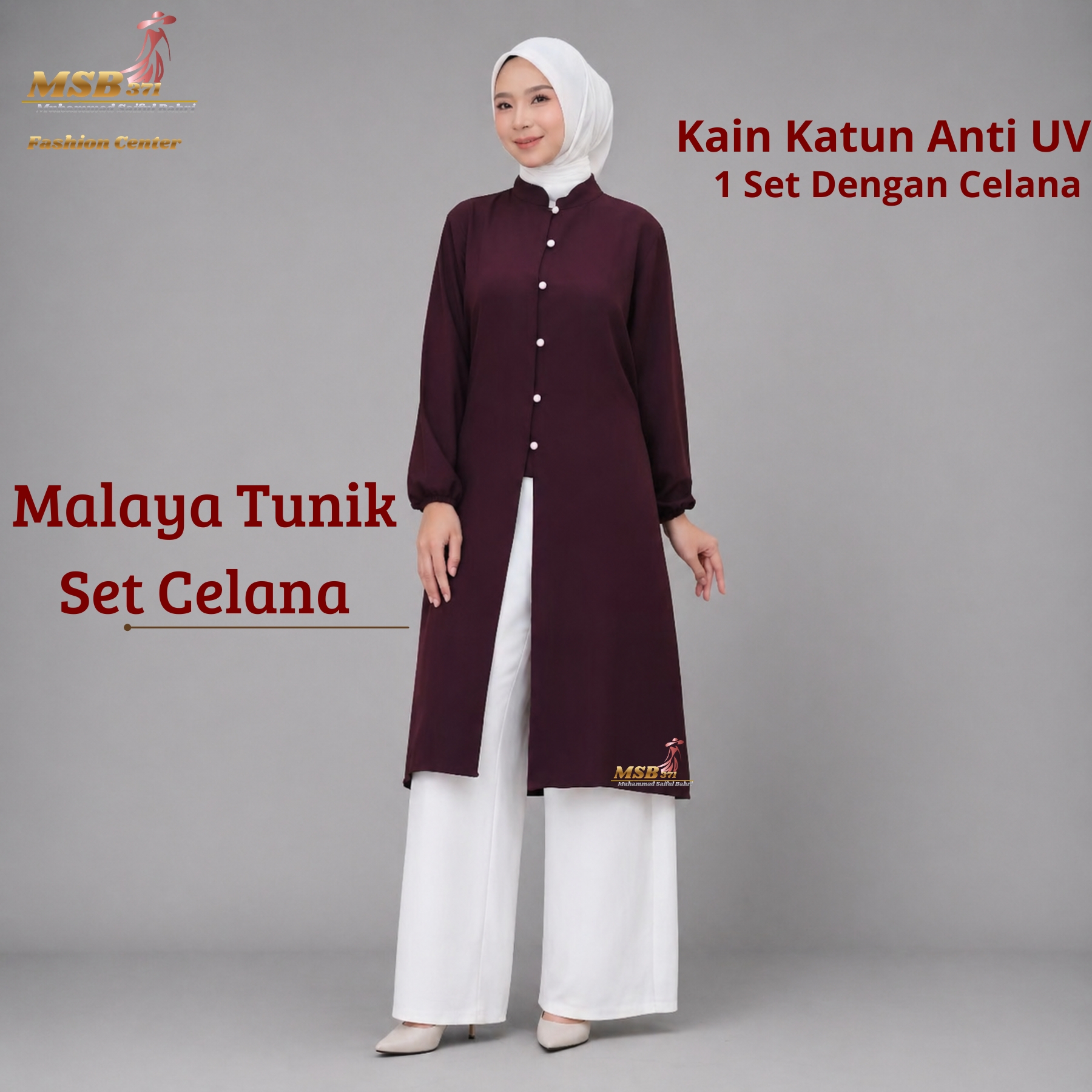 Tunik Panjang Muslimah Brugendy