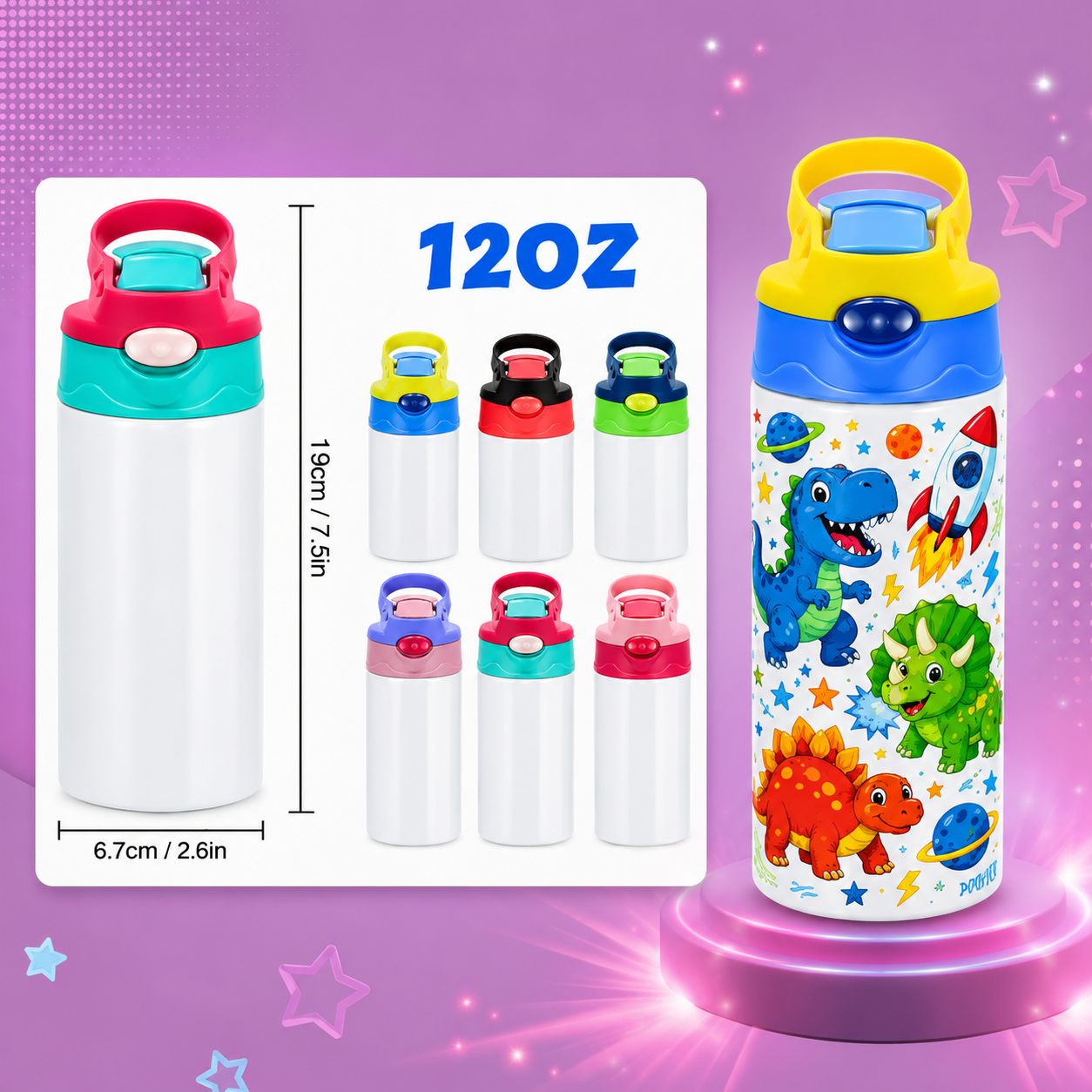 Tumbler sublimable de 12 onzas