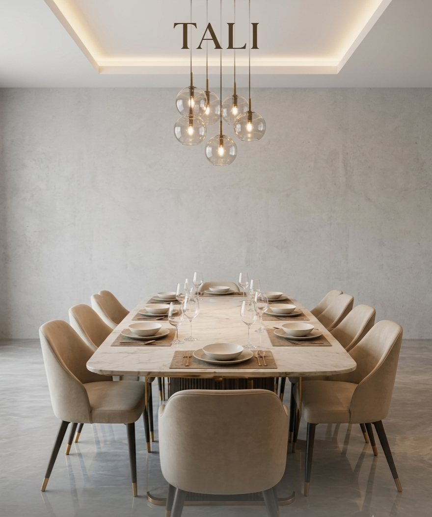 Modern Marble Dining Table Set