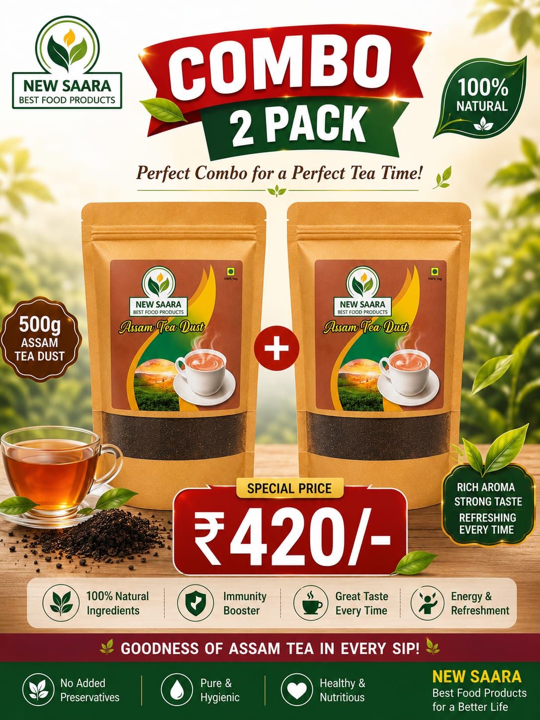 Assam Tea Dust Combo Pack