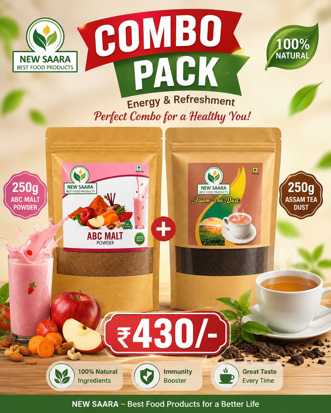 ABC Malt & Assam Tea Dust Combo Pack