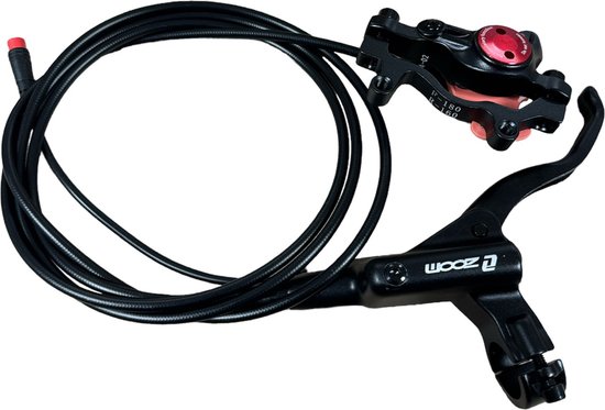 Installing a Zoom fatbike hydraulic brake on the left front wheel