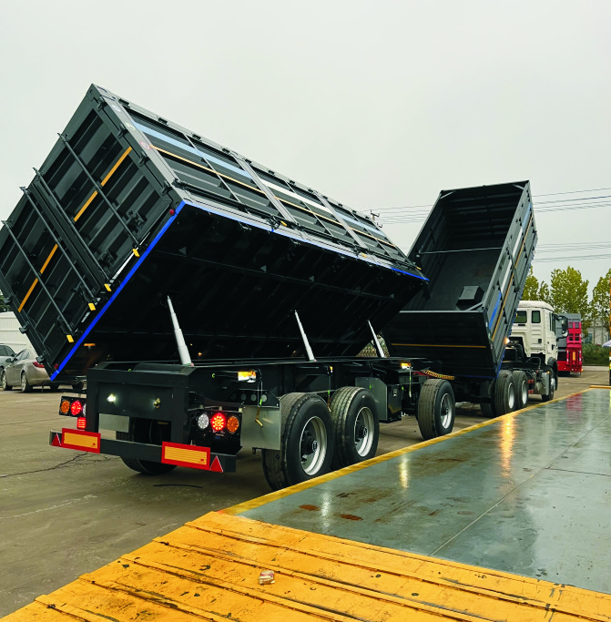 European-style dump semi-trailer