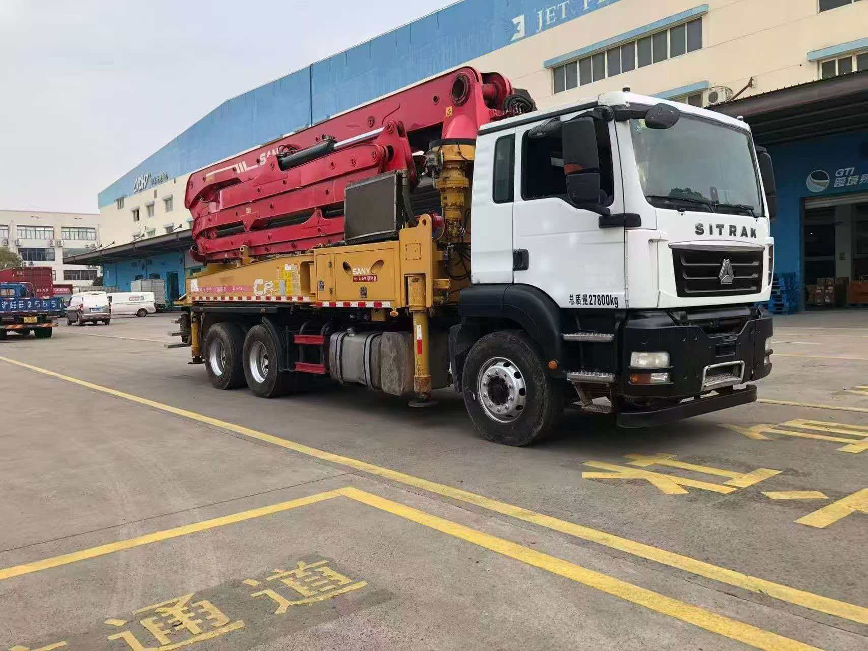 Sany 49-meter pump truck with Sinotruk chassis and Sany superstructure