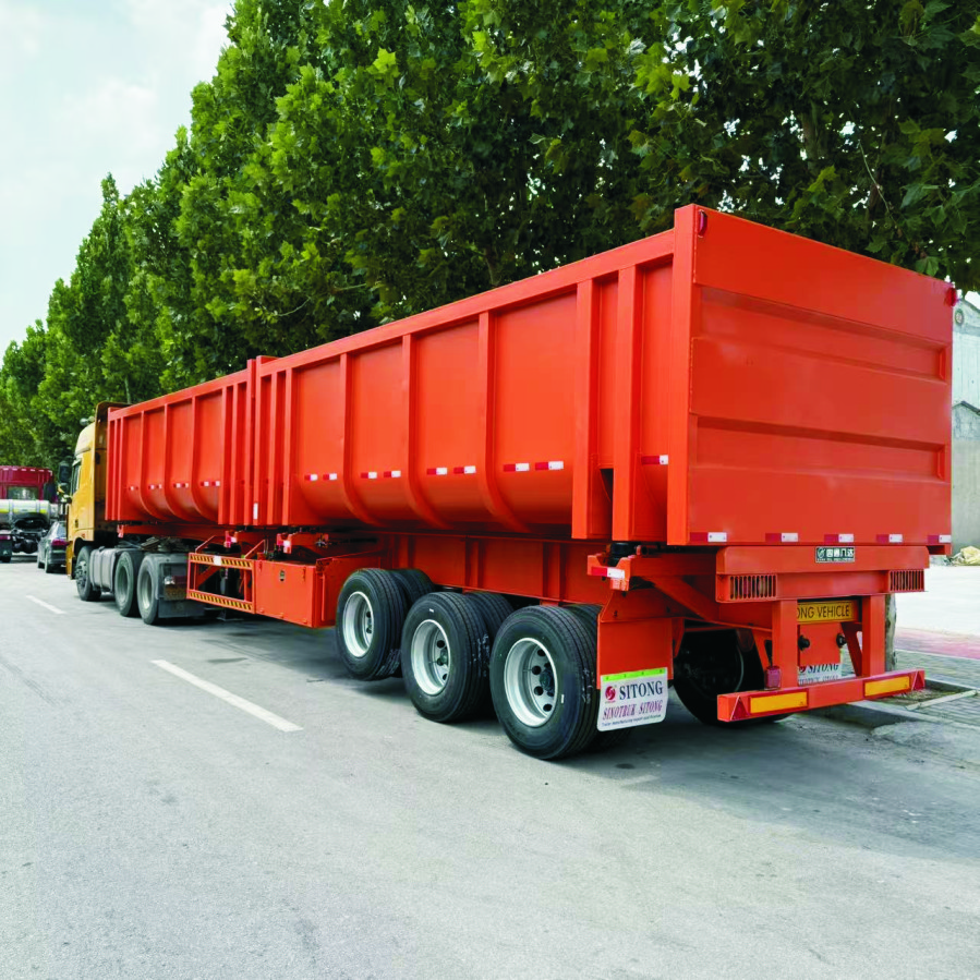 European-style dump semi-trailer