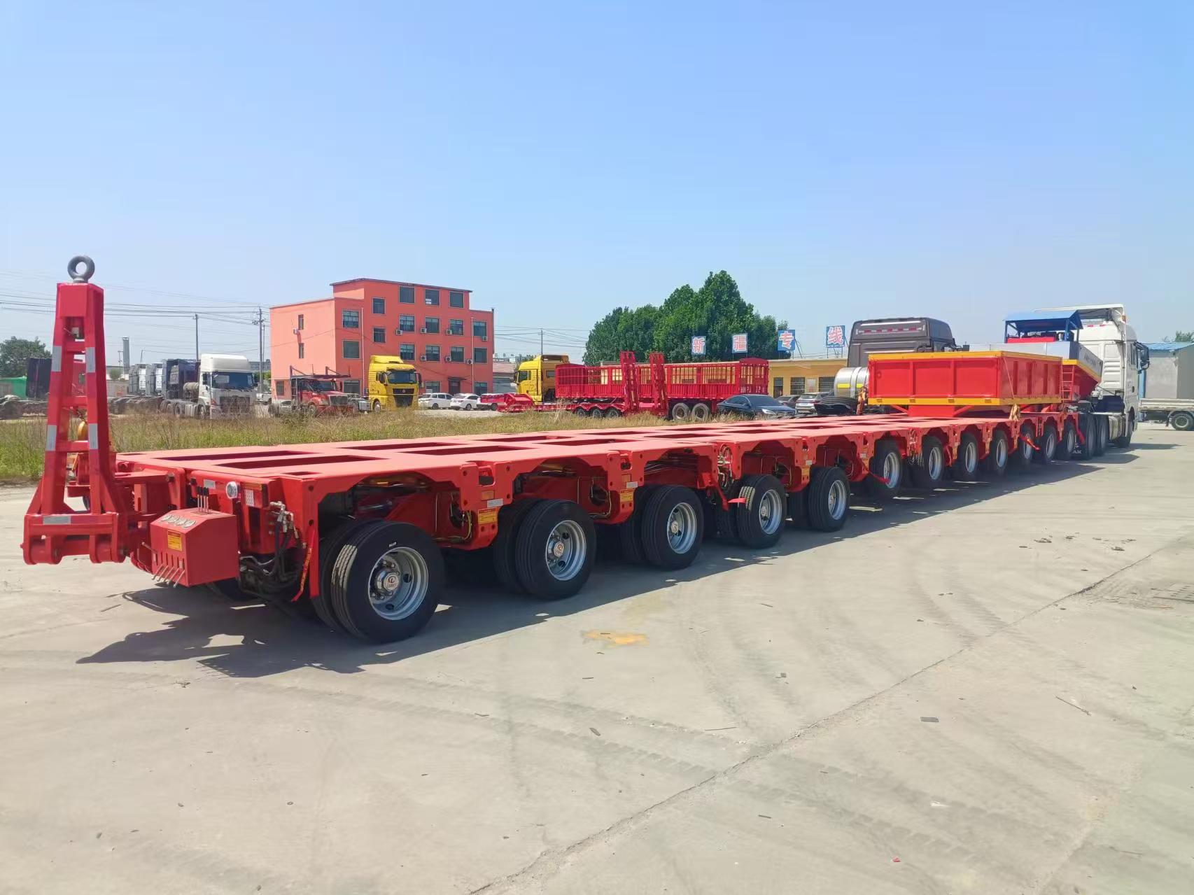 Multi-wheel semi-trailer