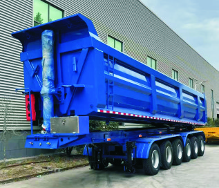 European-style dump semi-trailer