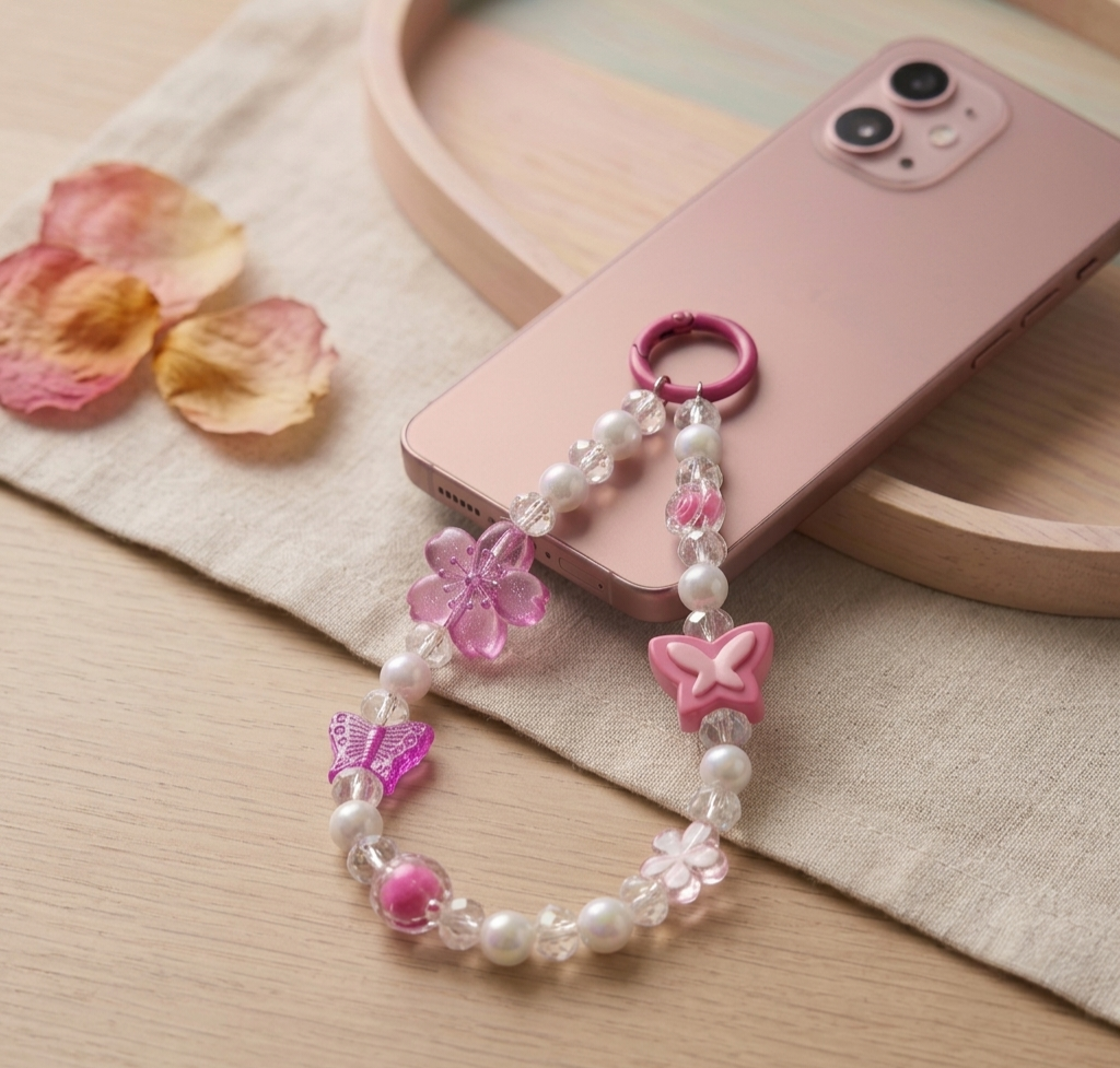 Beaded Phone Charm Strap