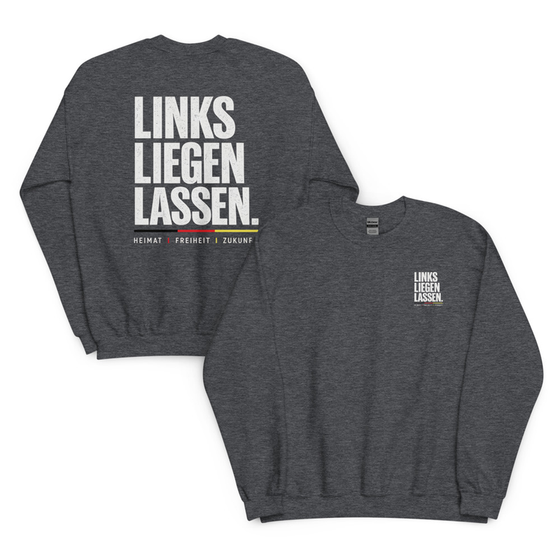 LINKS LIEGEN LASSEN PREMIUM PULLOVER BLACK/DARK HEATHER