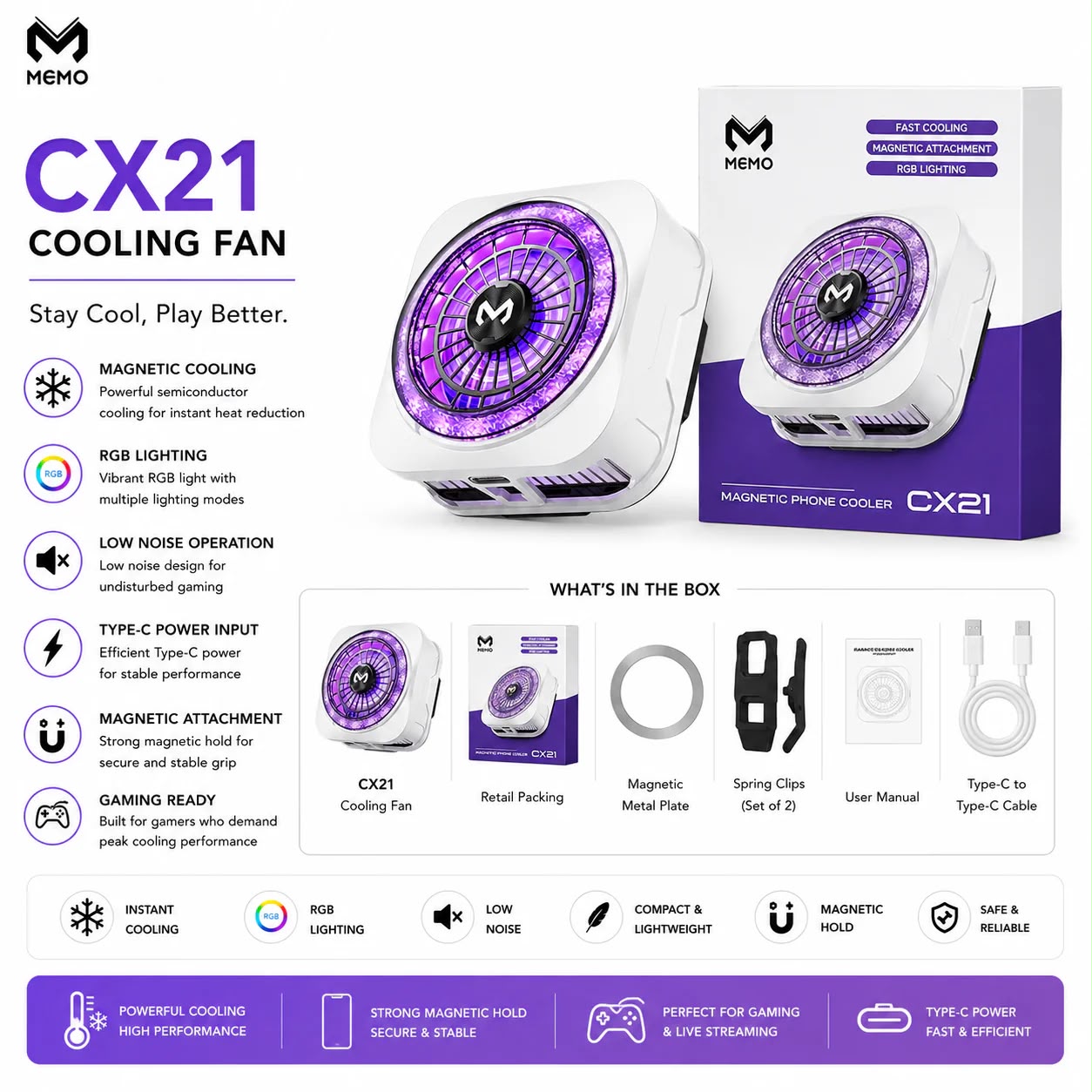 CX21 Magnetic Phone Cooler