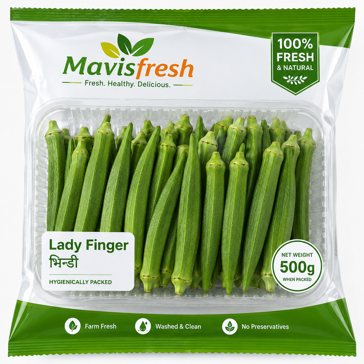 Mavisfresh Lady Finger 500g