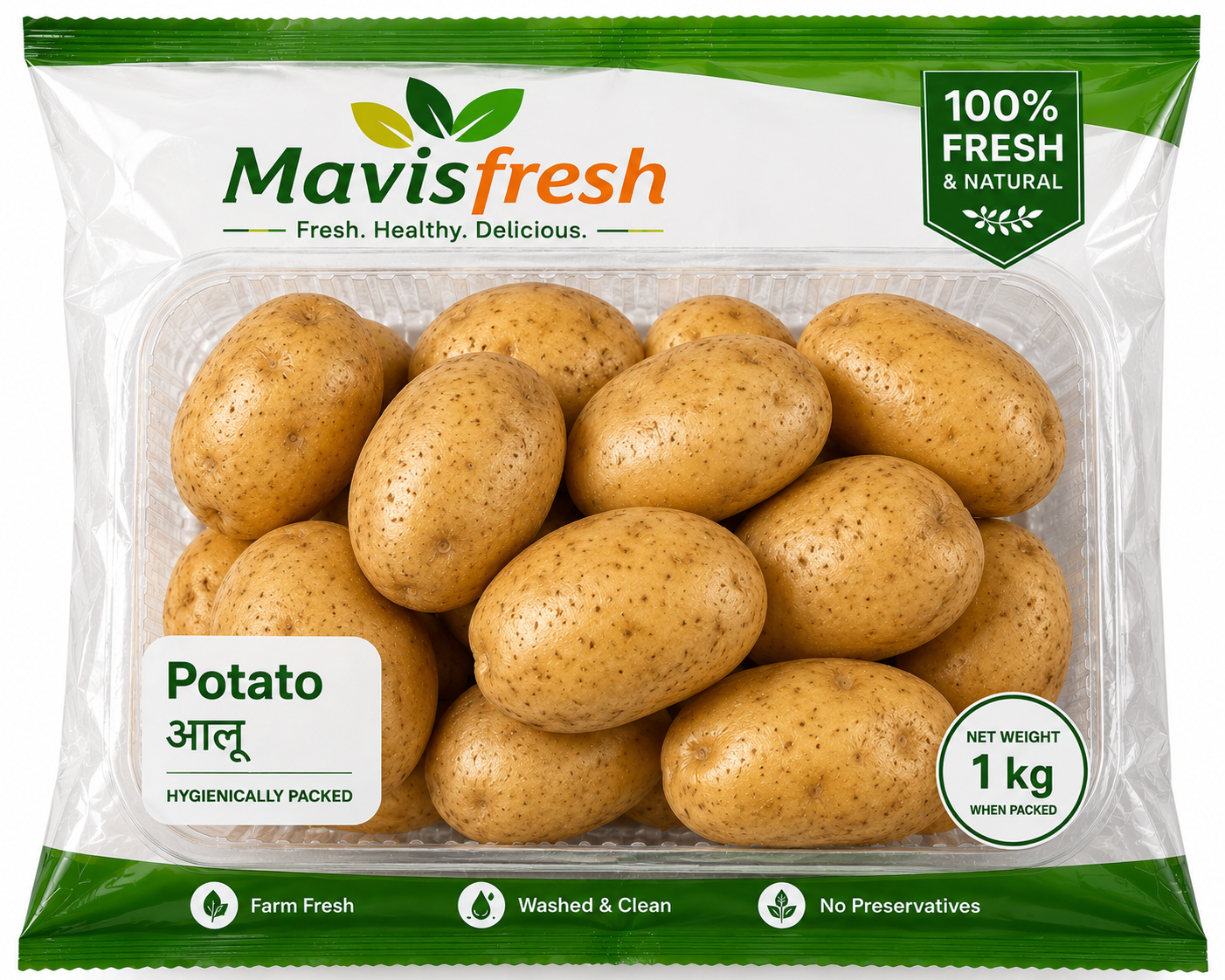 Mavisfresh Potatoes 1kg Pack