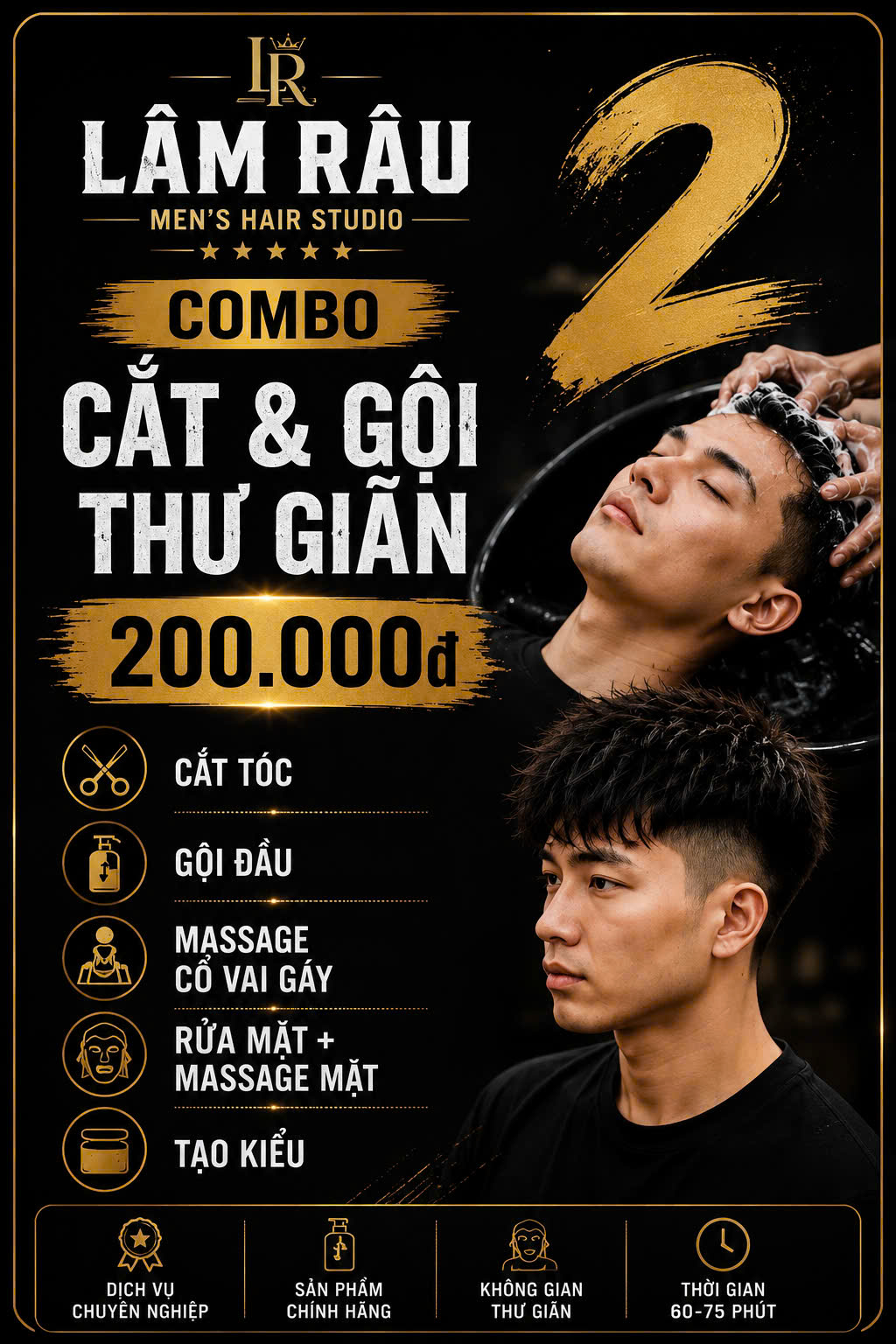 COMBO 2 – CẮT & GỘI THƯ GIÃN
