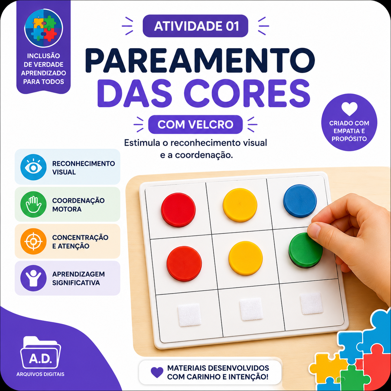 Pareamento das cores