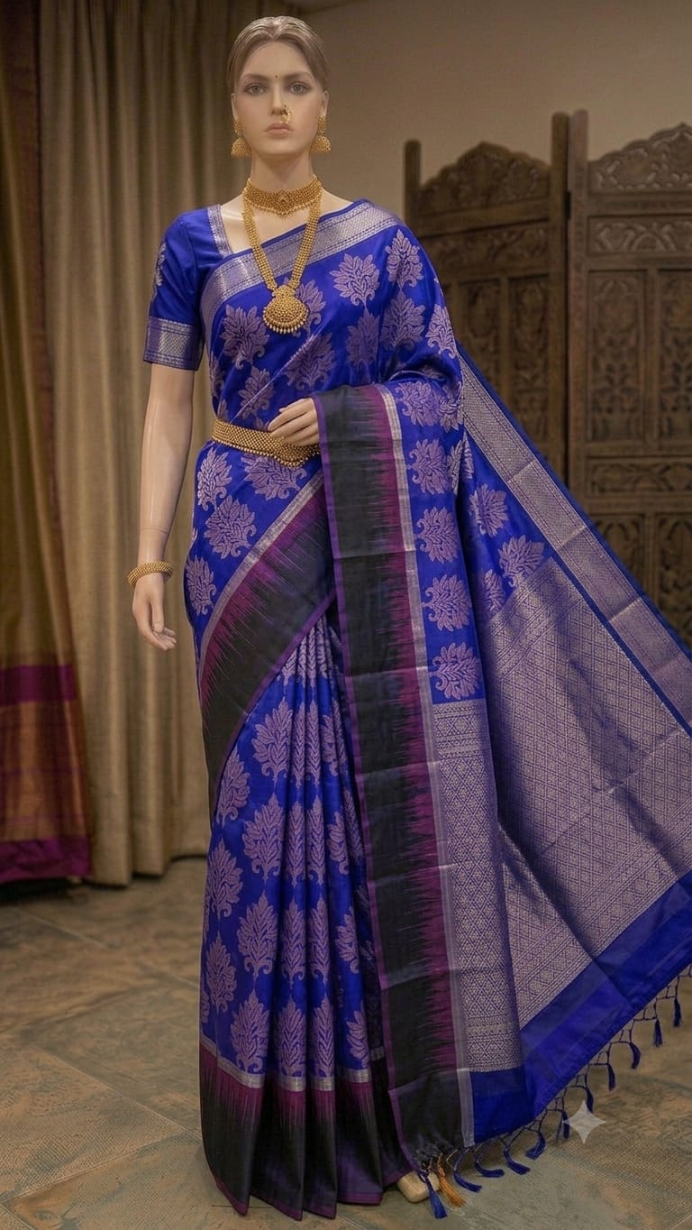 Royal Blue Silk Saree