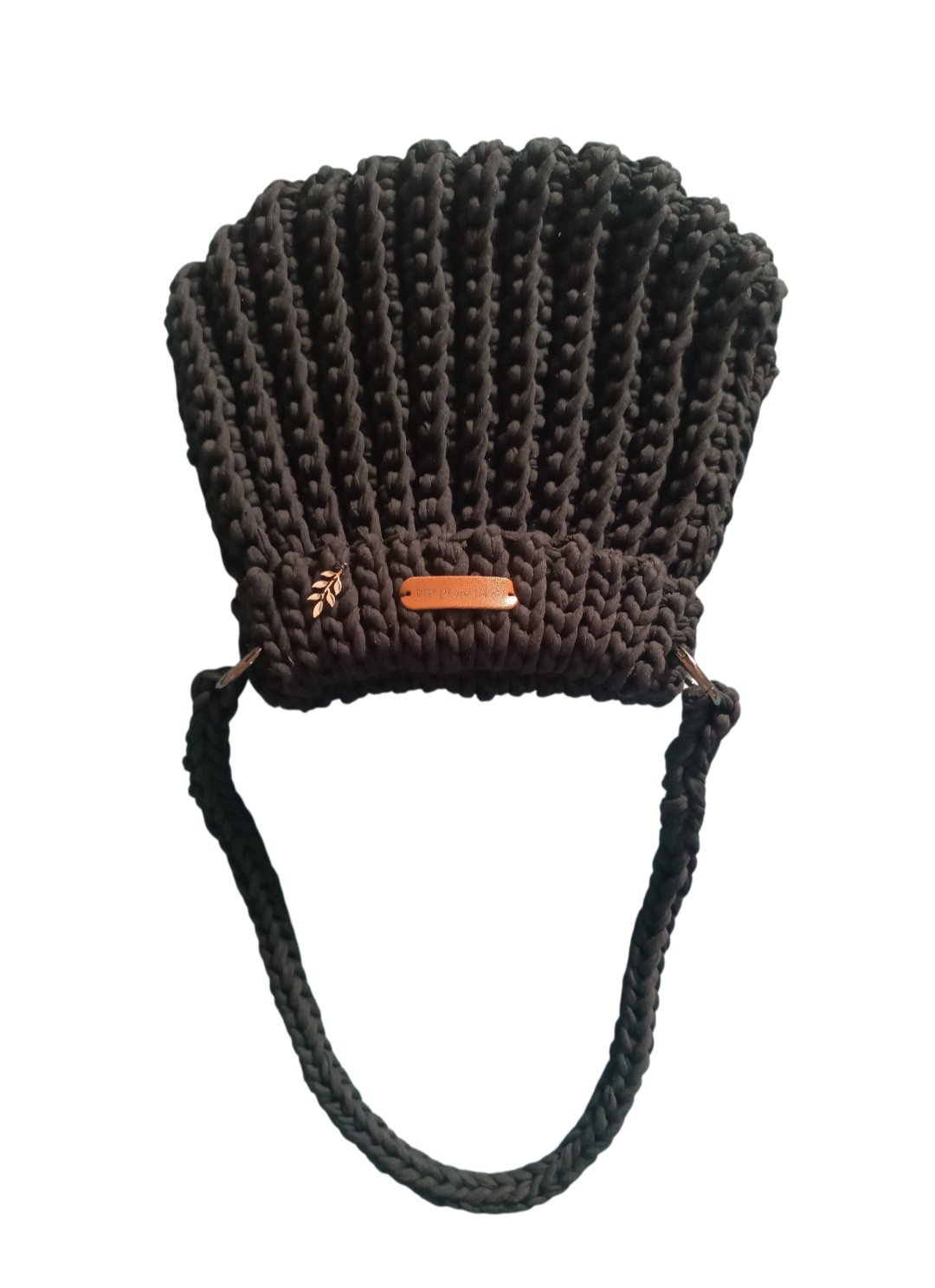 Sac à main au crochet en Trapilho noir