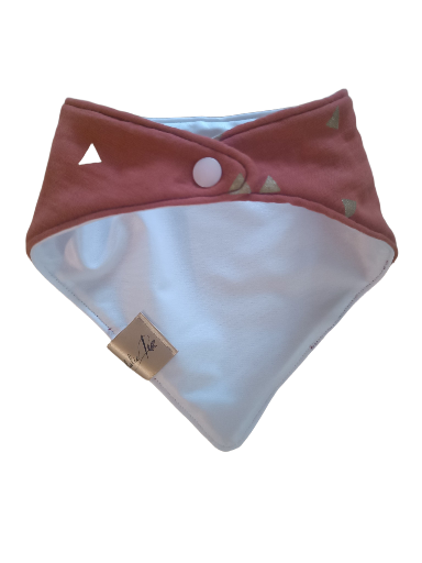 Bavoir à bavouille bébé fait main - tissu & PUL imperméable