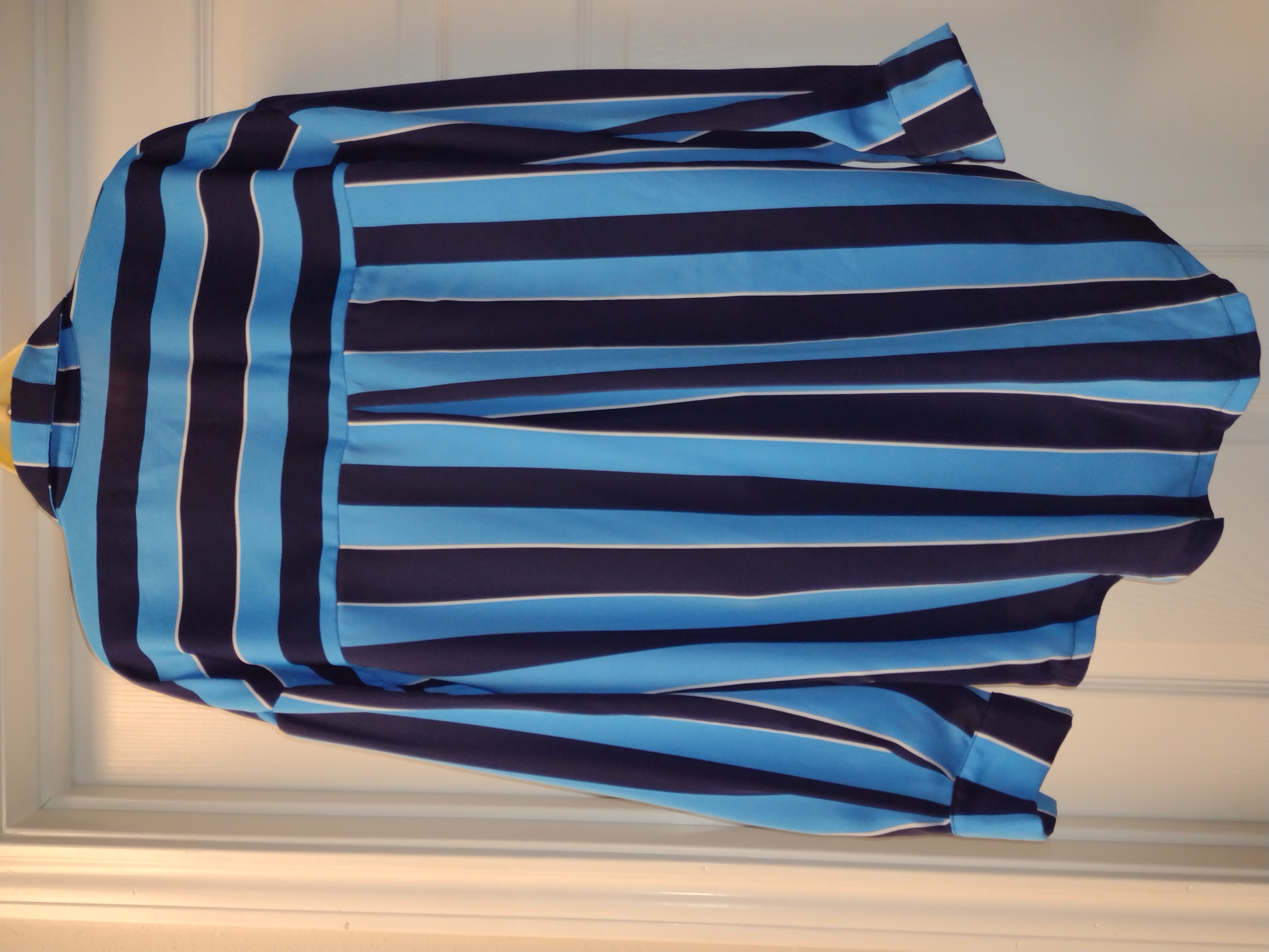 Blue Striped Button-Up Shirt