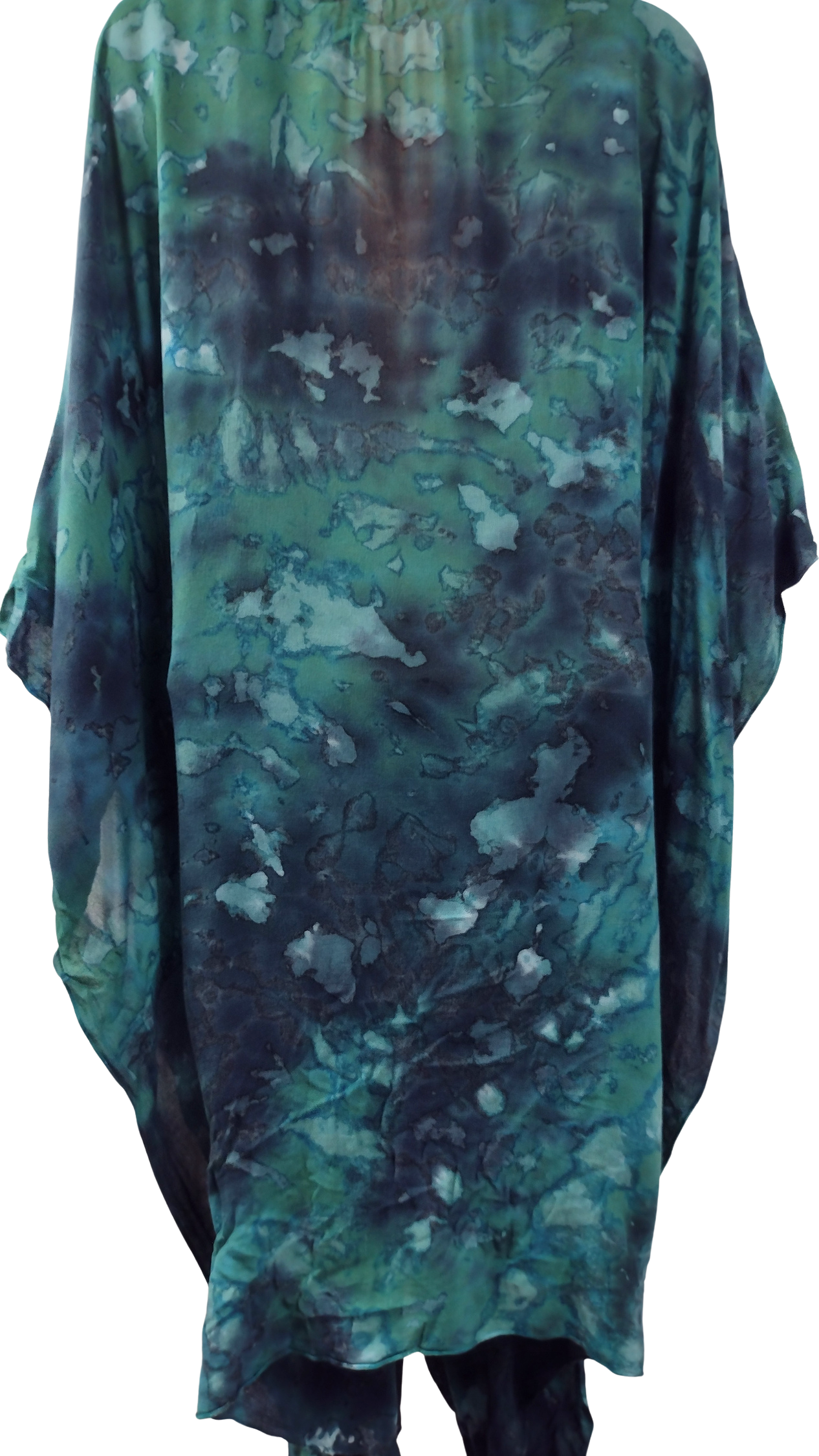 Emerald Sequin Trim Kaftan MADE IN USA