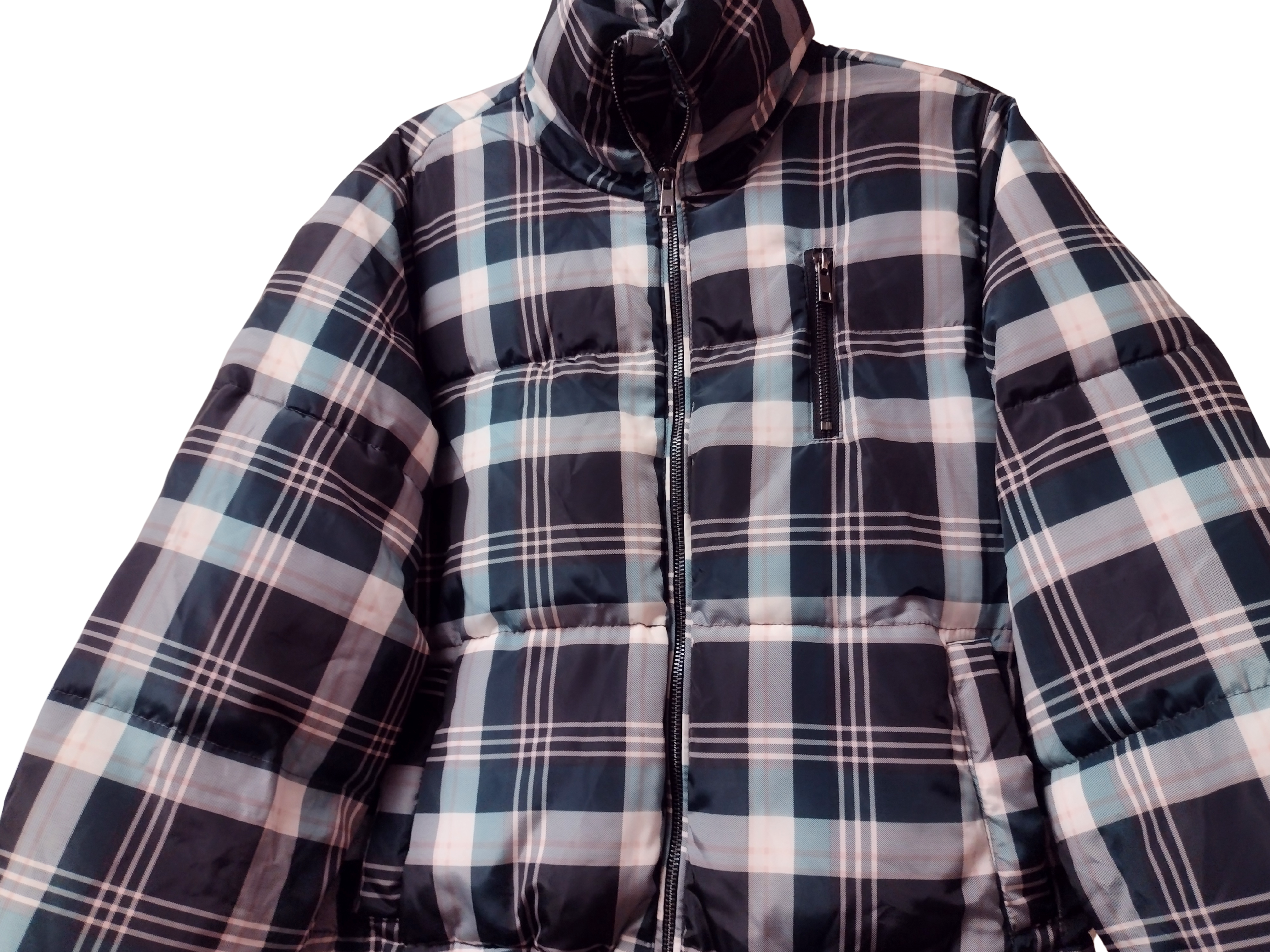 Plaid Puffer Coat