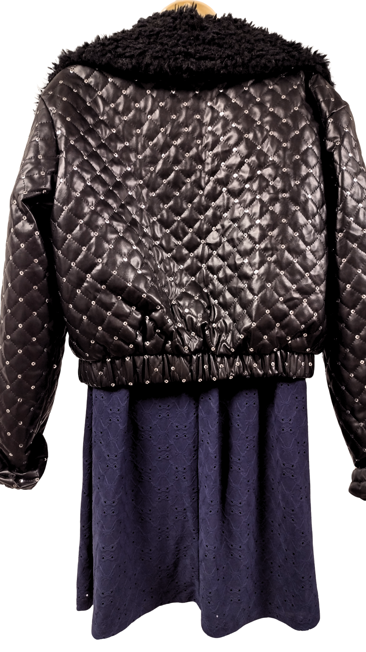 Quilted Faux Leather Jacket
