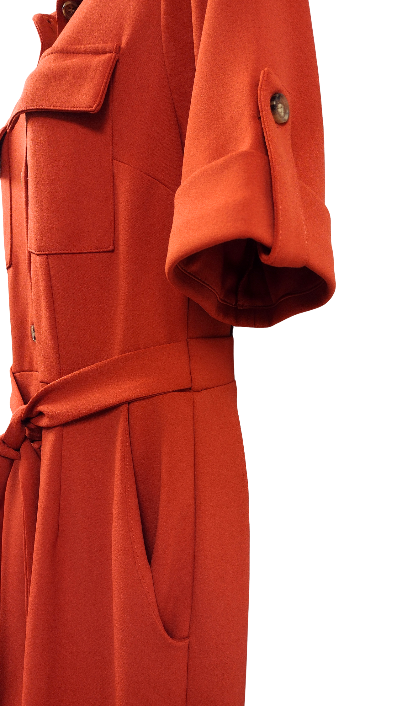 Rust Wide-Leg Jumpsuit