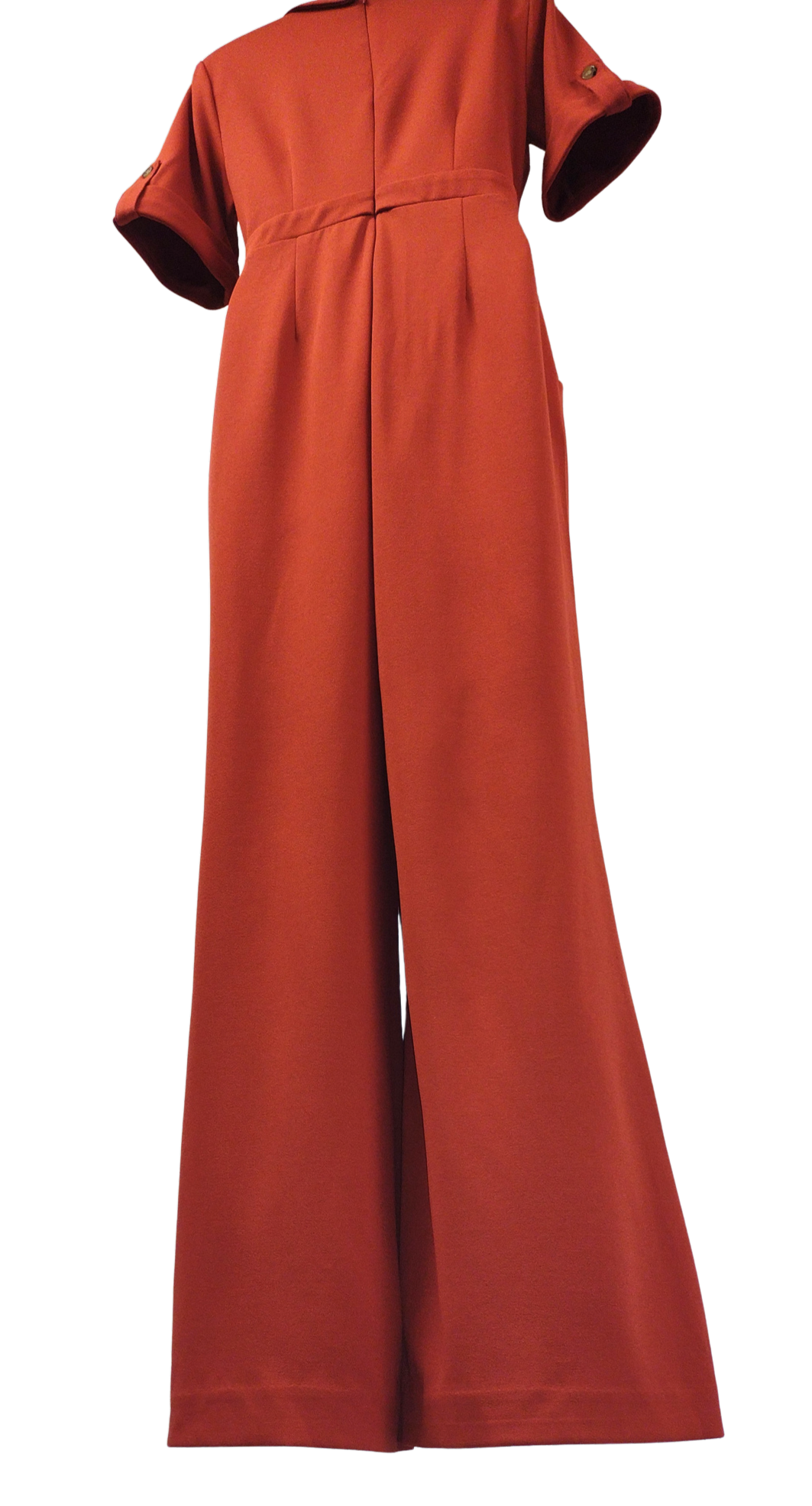 Rust Wide-Leg Jumpsuit