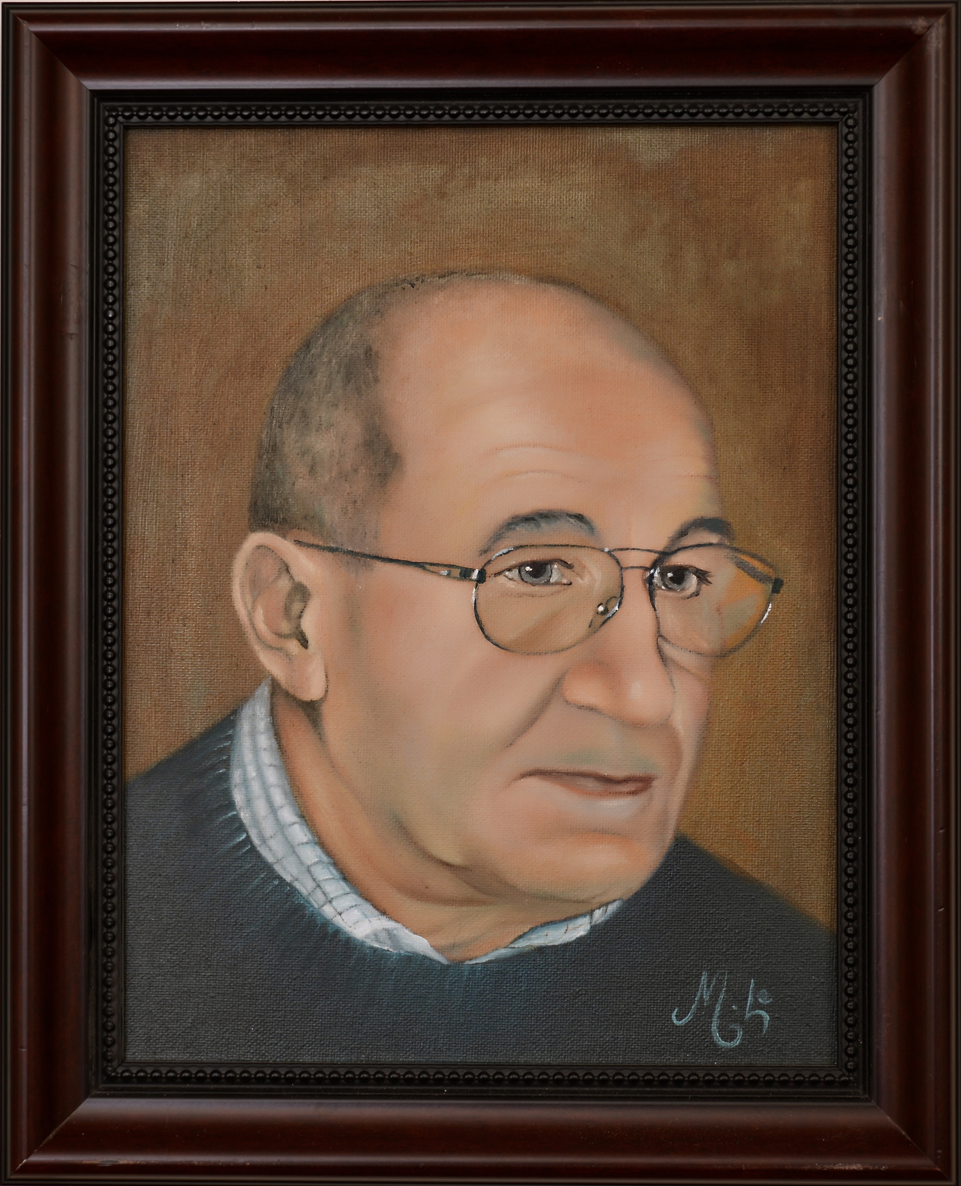 Papa In Italy 11 x 14 Original Oil Framed Portrait Painting