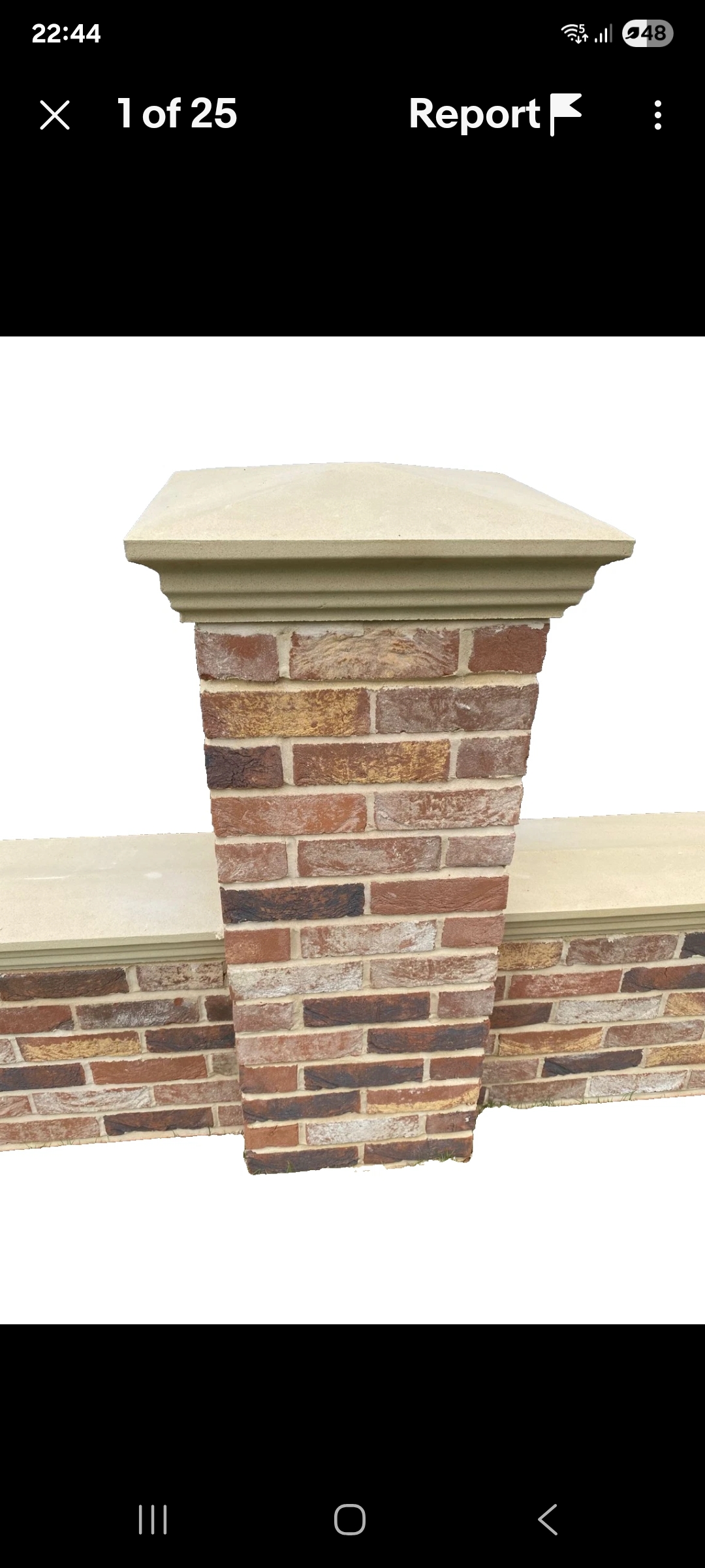 Brick Garden Pillar with Cap