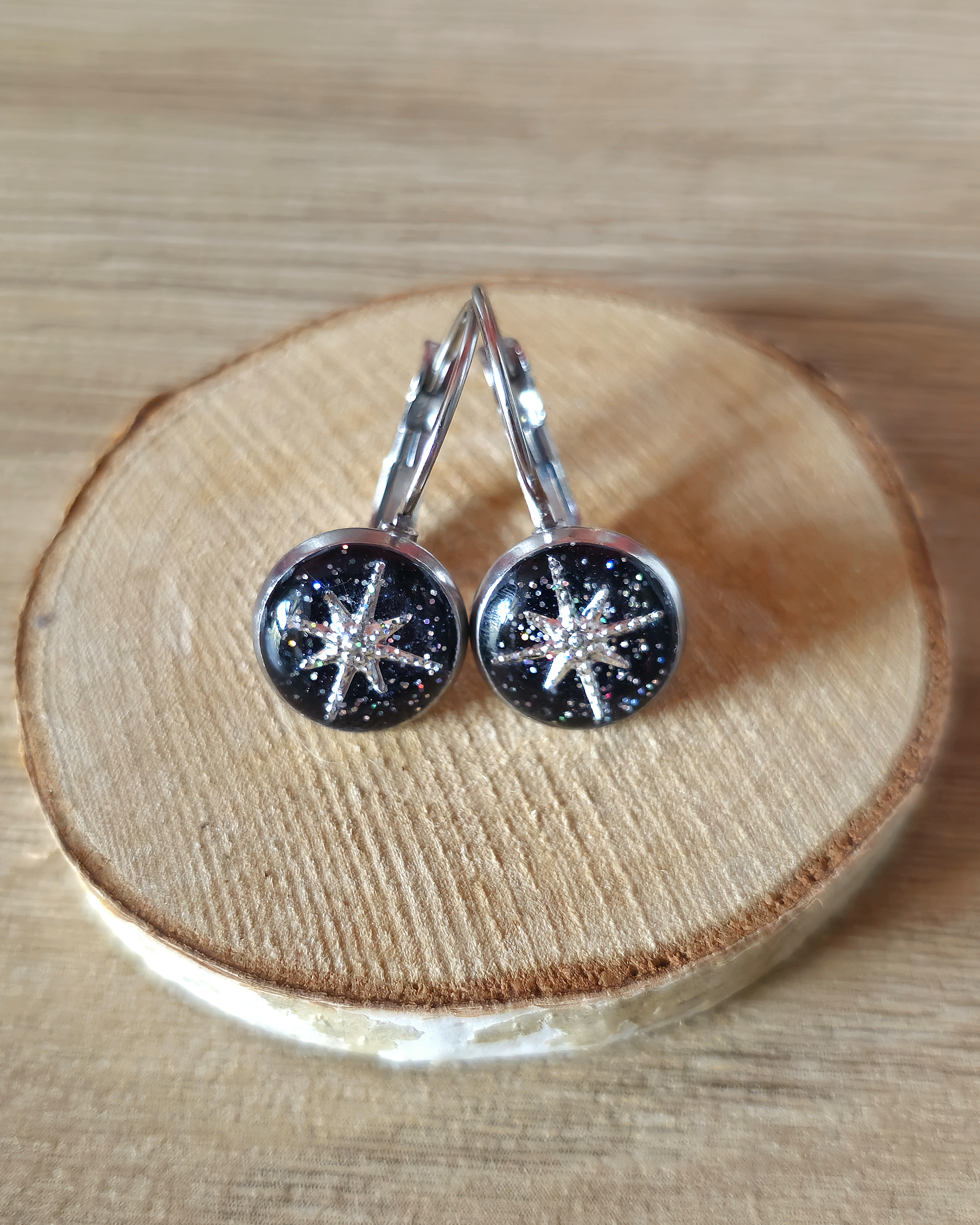 Boucles noires "Flocon de neige"
