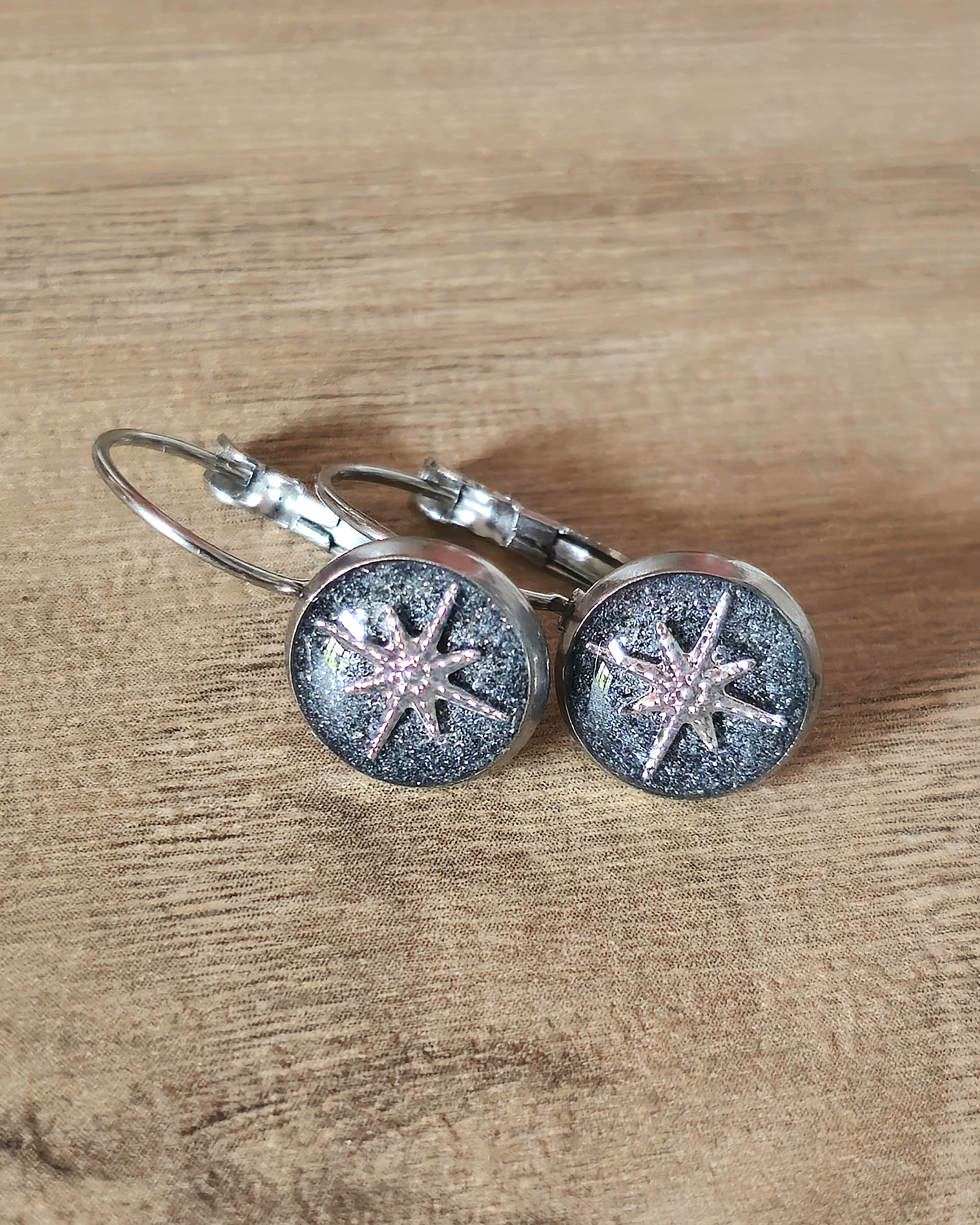 Boucles grises "Flocon de neige"