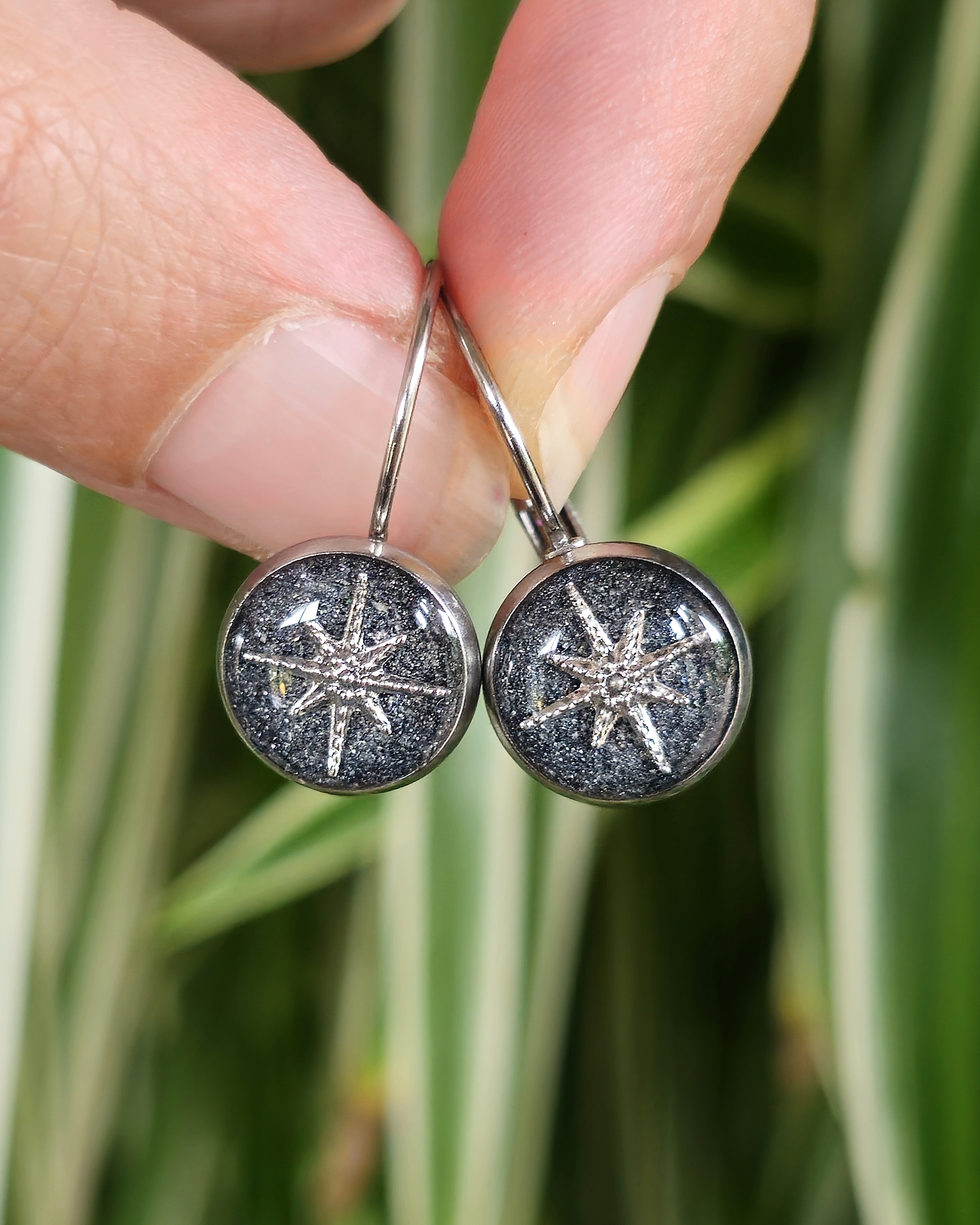 Boucles grises "Flocon de neige"