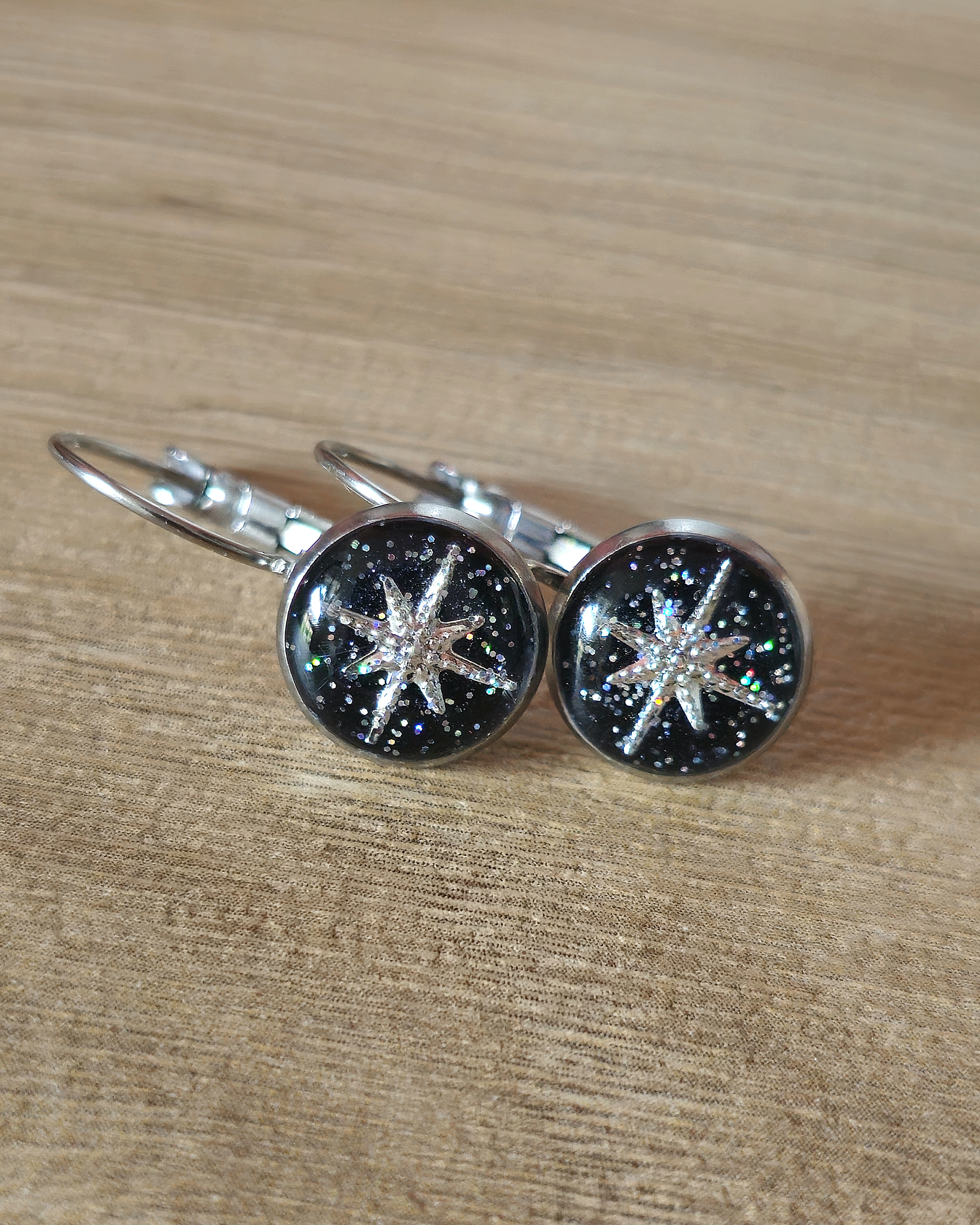Boucles noires "Flocon de neige"