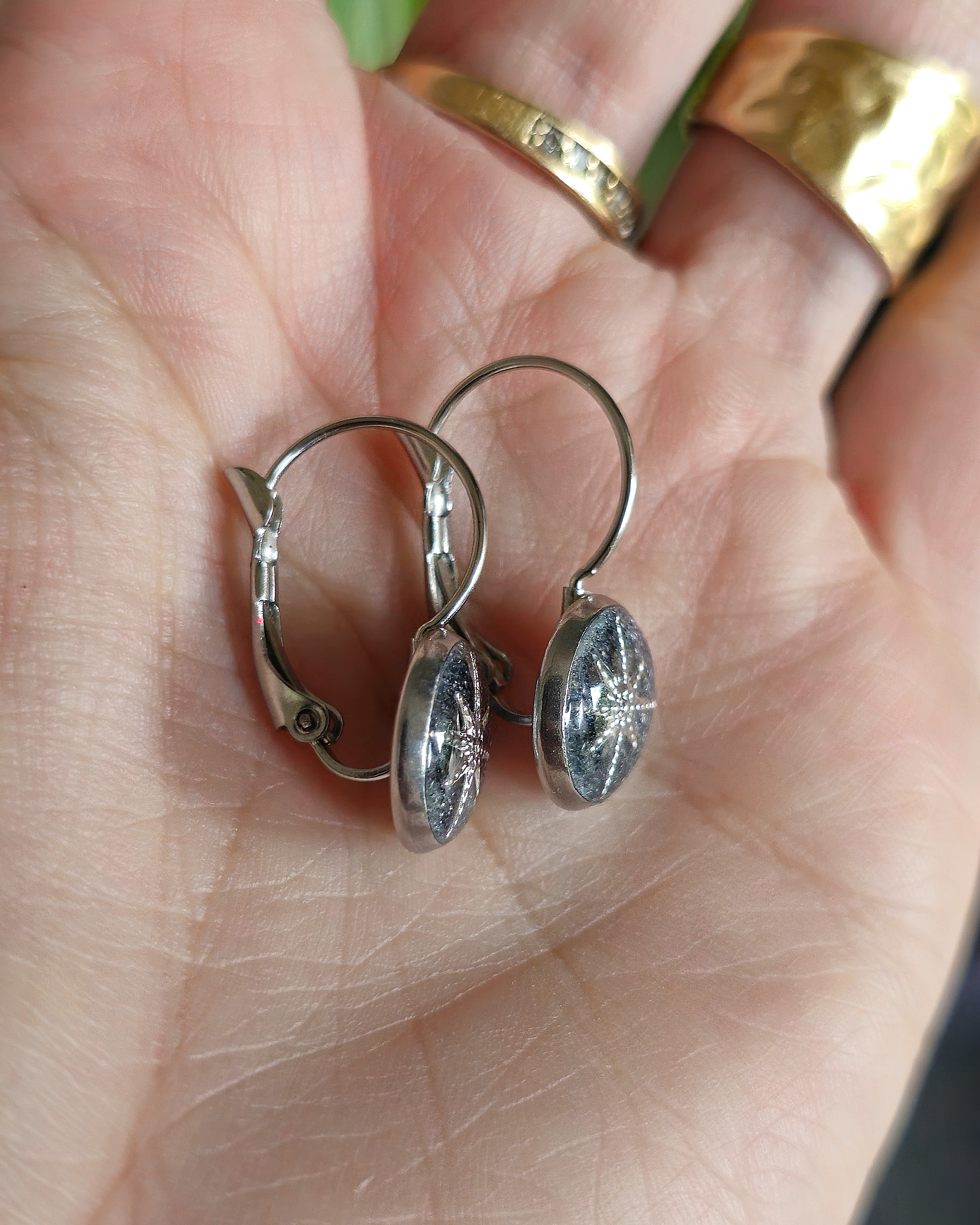 Boucles grises "Flocon de neige"