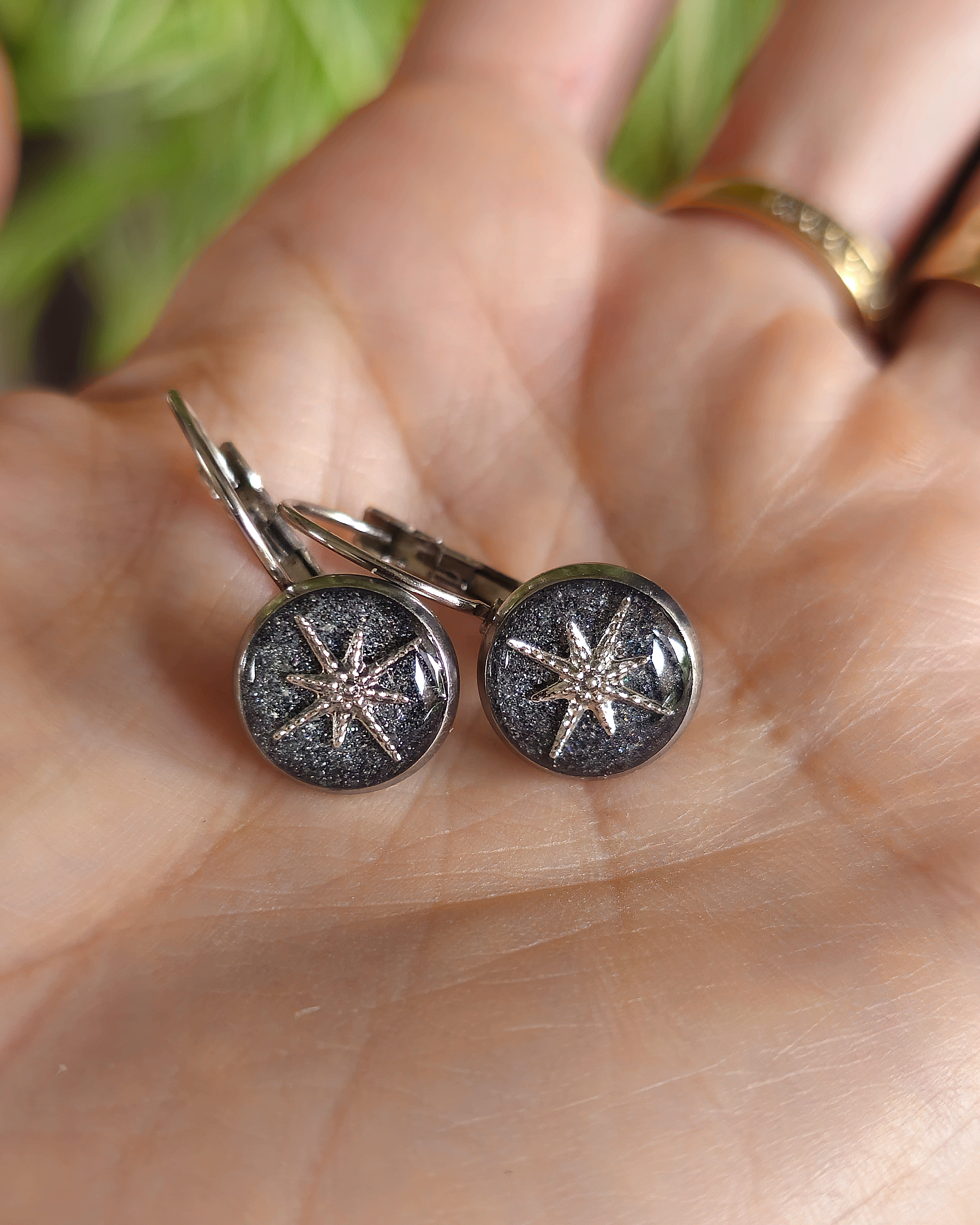 Boucles grises "Flocon de neige"