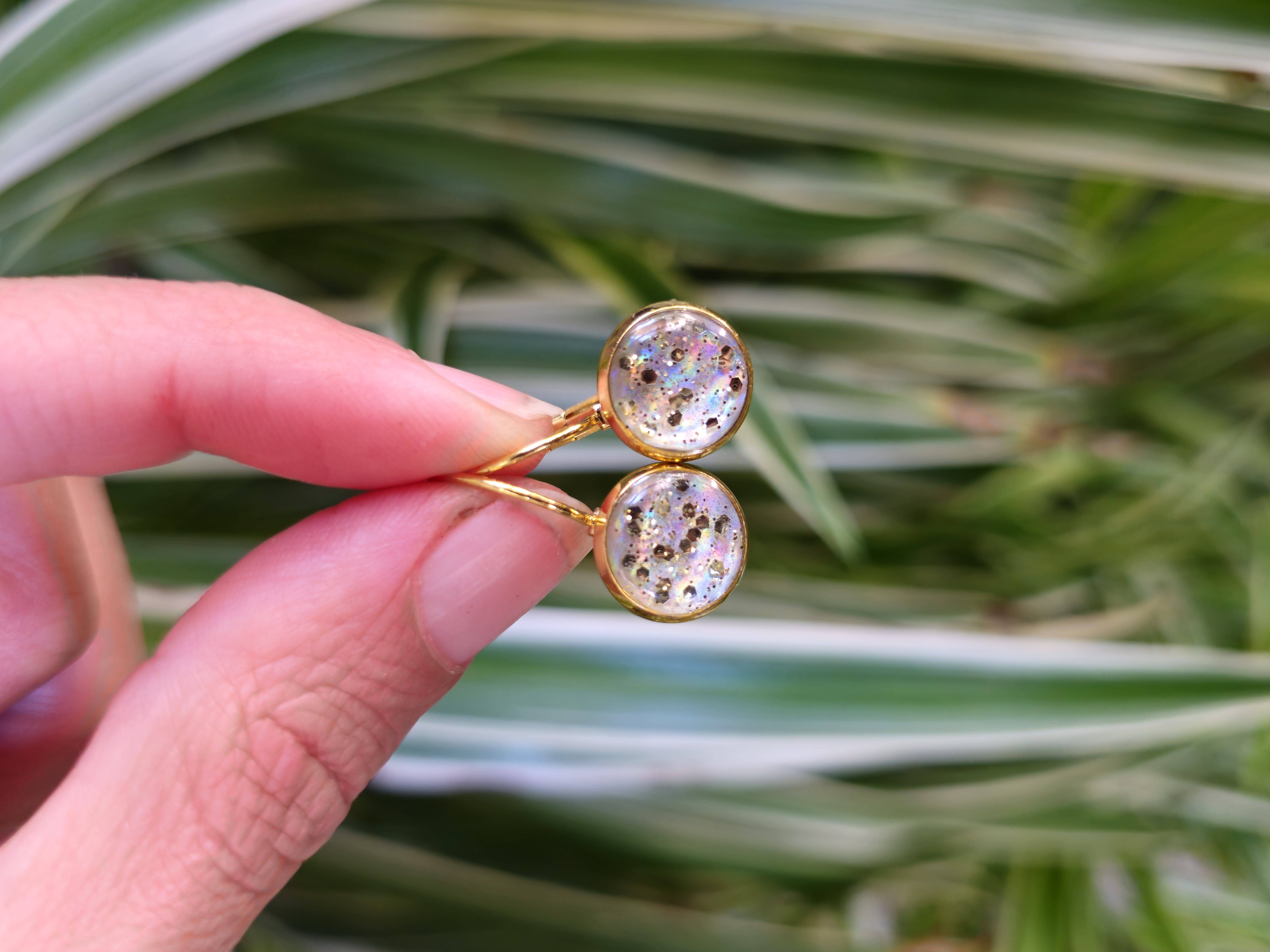 Boucles blanches holographiques 