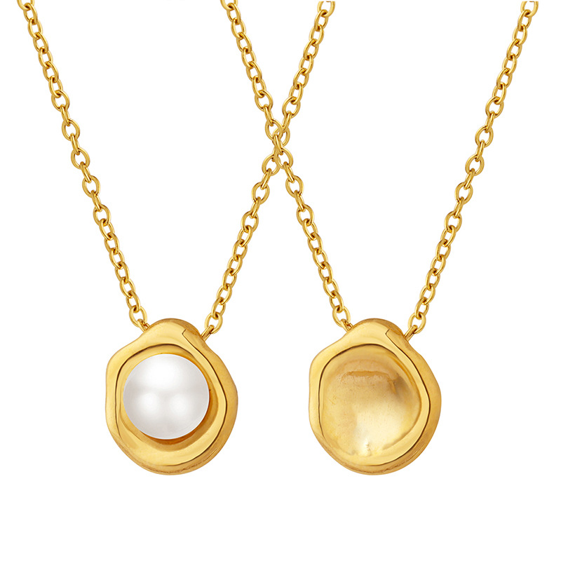 Pearl Collarbone Necklace 18K Gold Plated