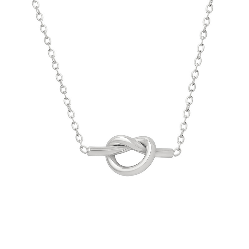 316L Stainless Steel Gold-Plated Knot Pendant Necklace
