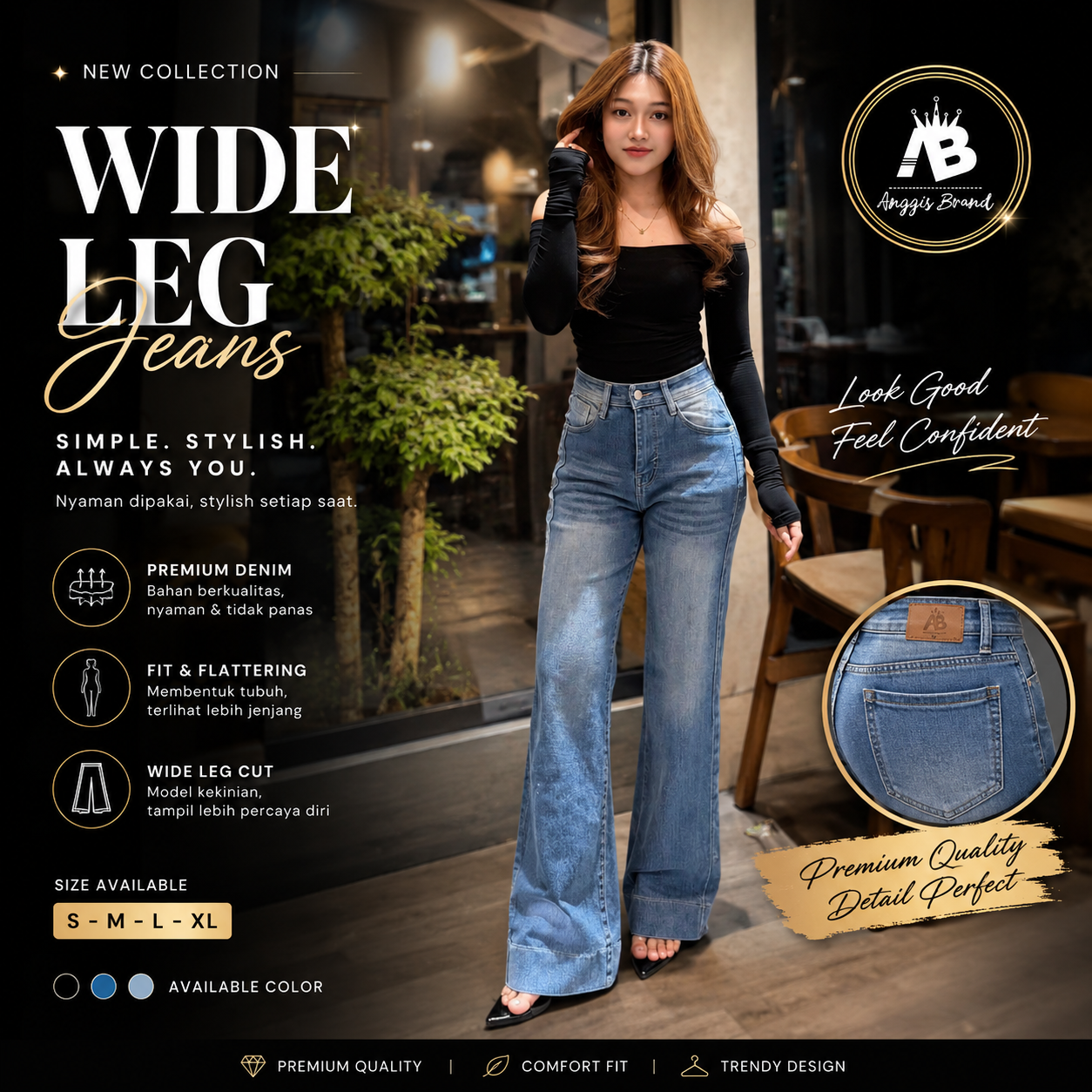 Flare Higwaist Cutbray Jeans Celana Wanita Jeans Streecht Model Terbaru dengan Desain Modern dan Nyaman