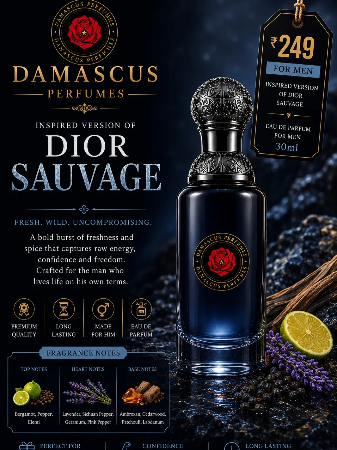 Damascus Perfumes Inspired by Dior Sauvage