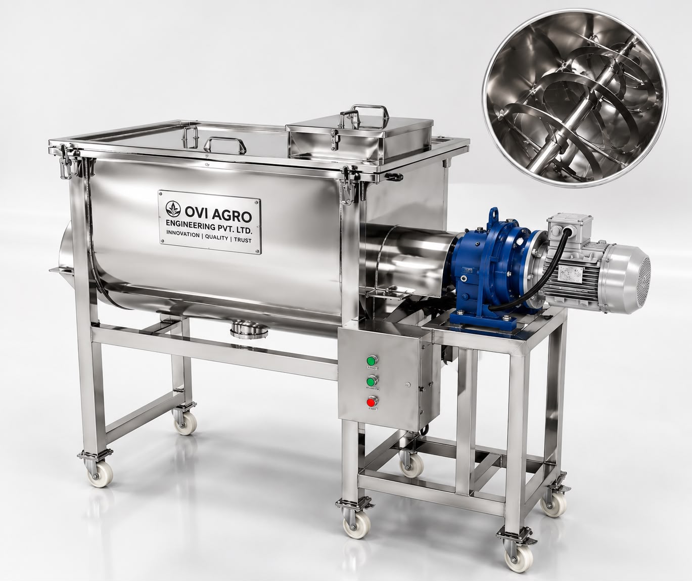 Industrial SS Ribbon Blender Mixer