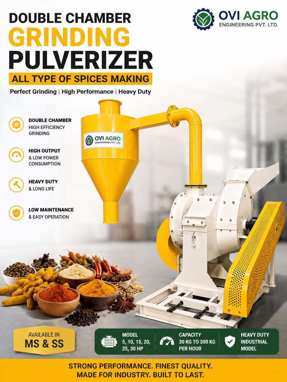 Double Chammber Masala Pulverizer Machine
