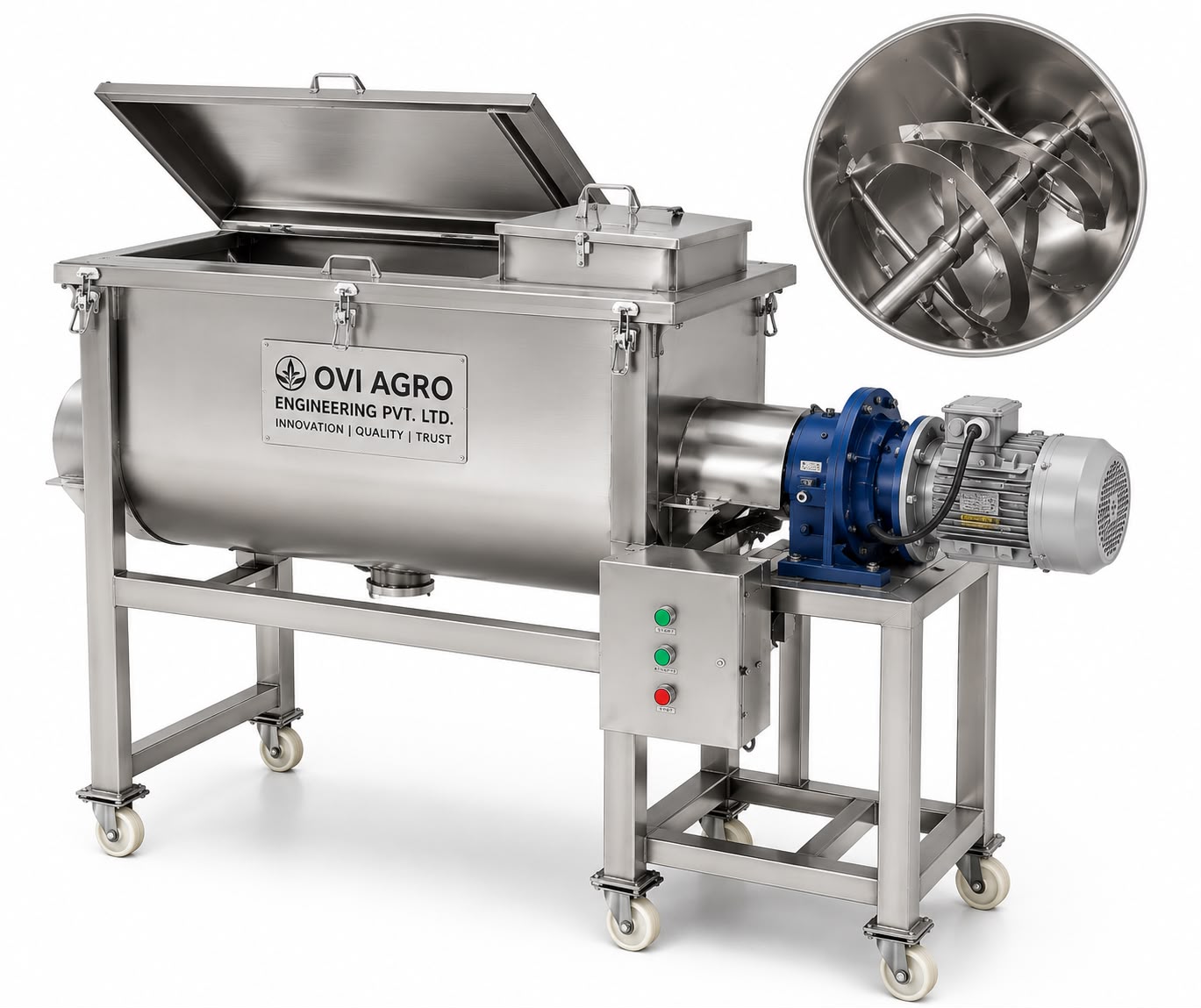 Industrial SS Ribbon Blender Mixer