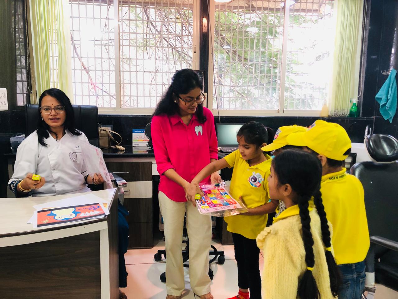 Dental clinic tour and dental kit distribution