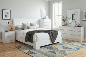 Milano Modern White Bedroom Set