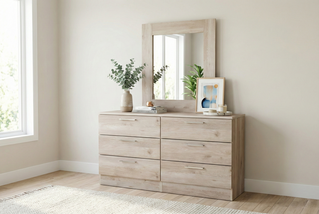 California Modern Oak Bedroom Set